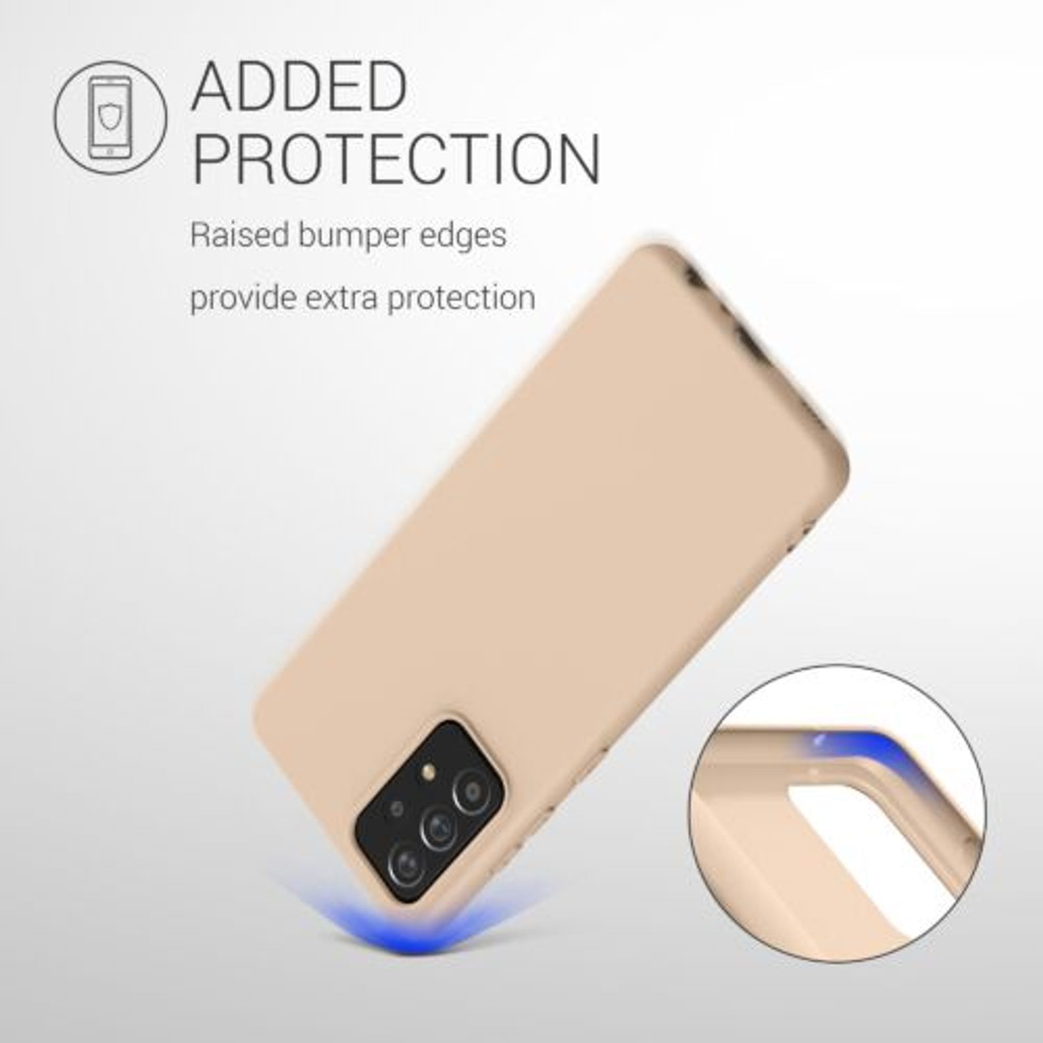 Husa pentru Samsung Galaxy A52, Silicon, Crem, 54346.154 fotografia produsului View 7 L