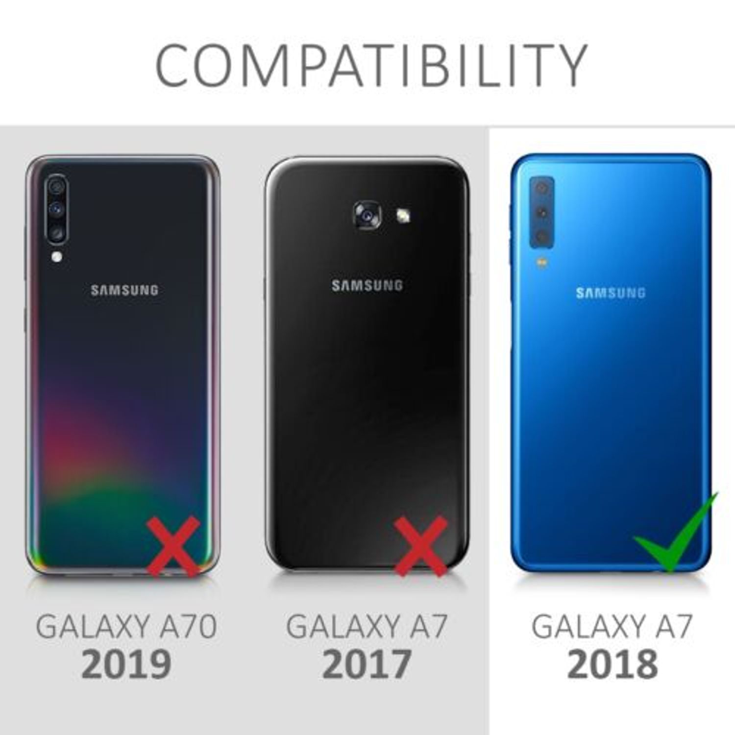 Husa pentru Samsung Galaxy A7 (2018), Piele naturala, Maro, 47117.02 fotografia produsului View 6 L