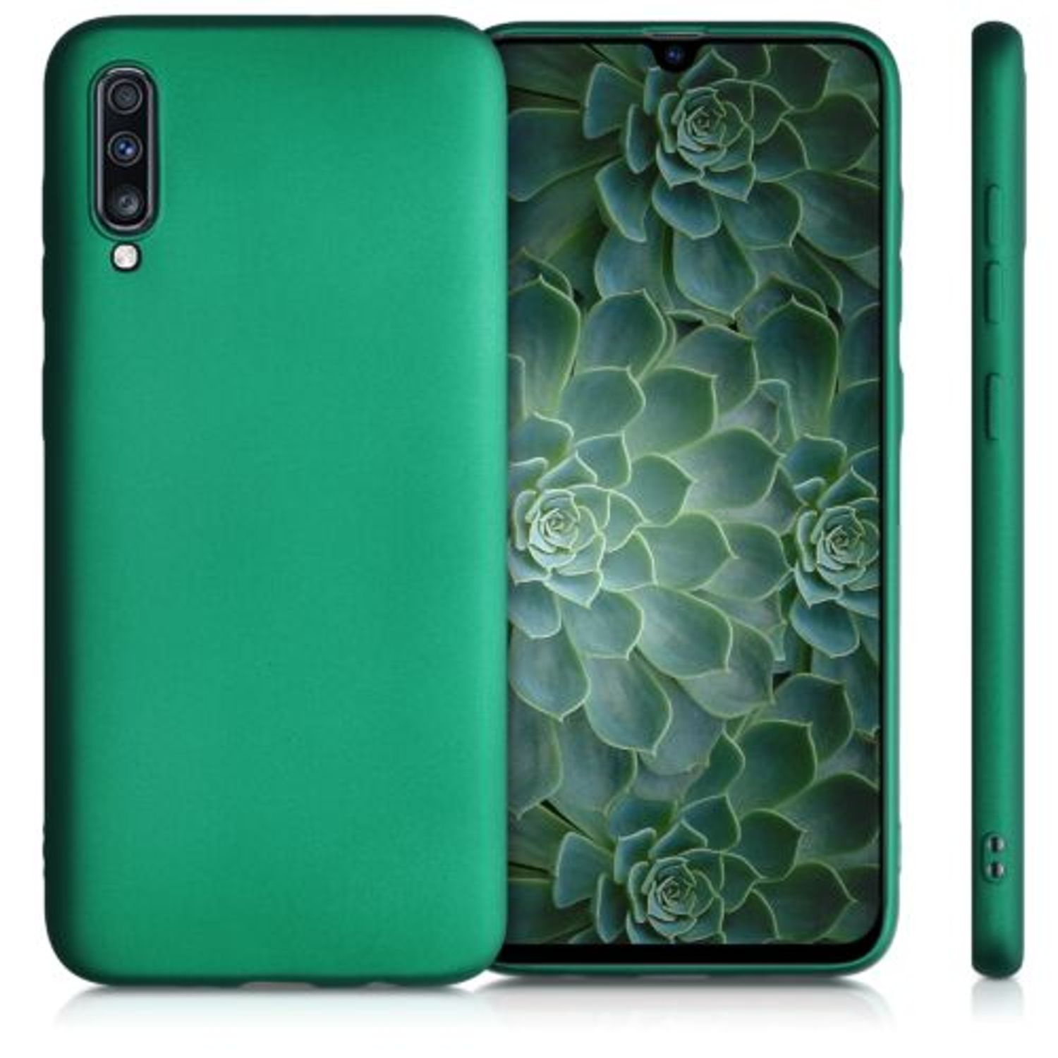 Husa pentru Samsung Galaxy A70, Silicon, Verde, 48430.170 fotografia produsului View 2 L