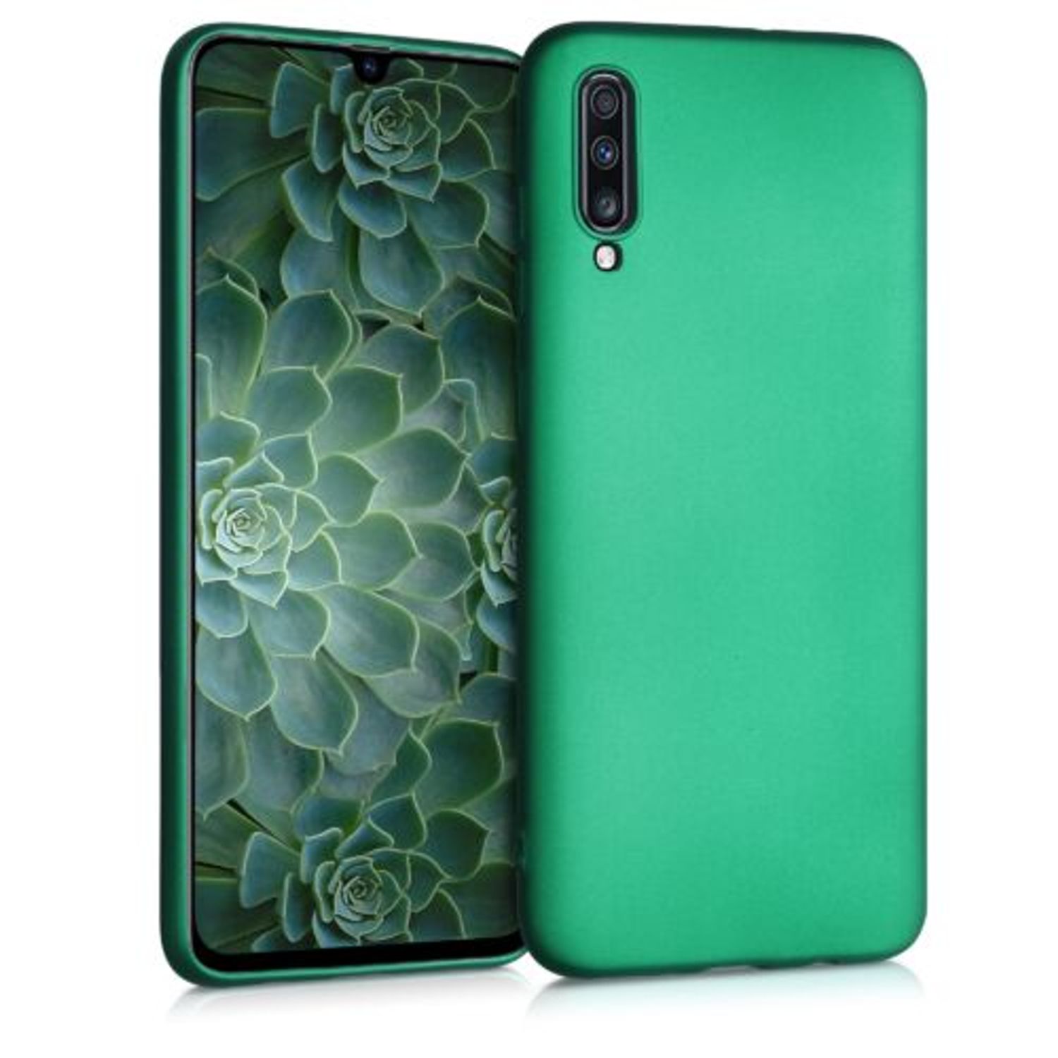 Husa pentru Samsung Galaxy A70, Silicon, Verde, 48430.170 fotografia produsului