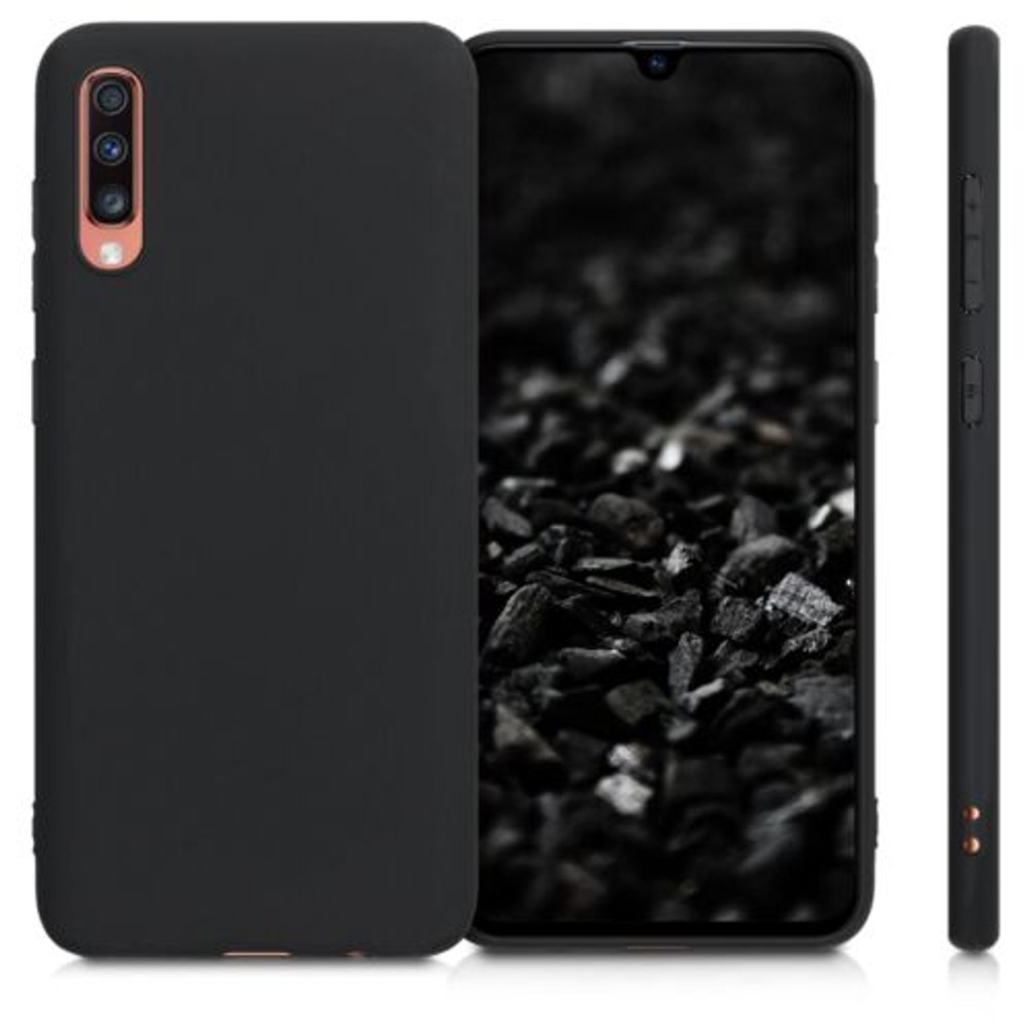Husa pentru Samsung Galaxy A70, Silicon, Negru, 48427.47 fotografia produsului View 2 L