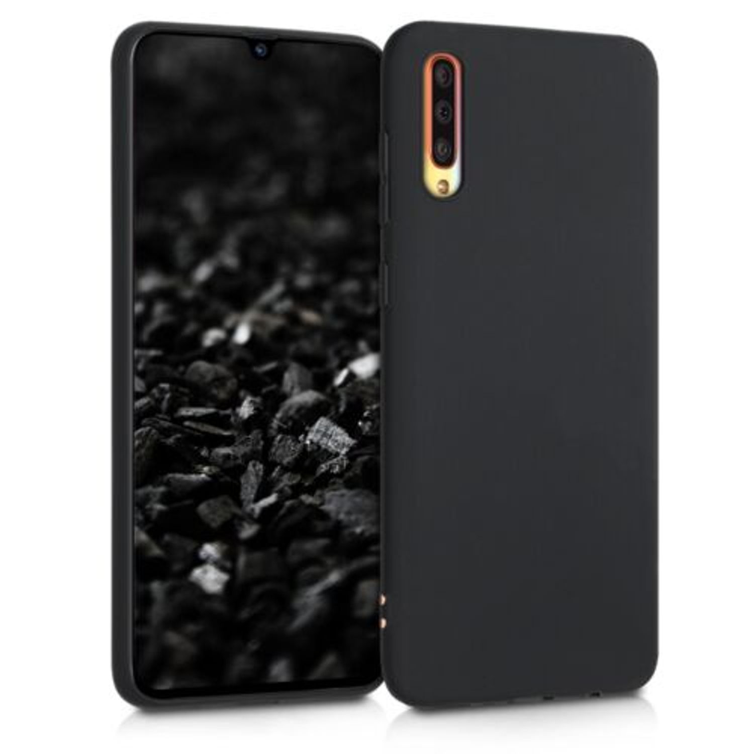 Husa pentru Samsung Galaxy A70, Silicon, Negru, 48427.47 fotografia produsului
