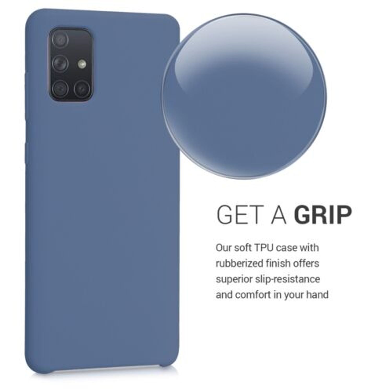 Husa pentru Samsung Galaxy A71, Silicon, Albastru, 51209.168 fotografia produsului View 4 L