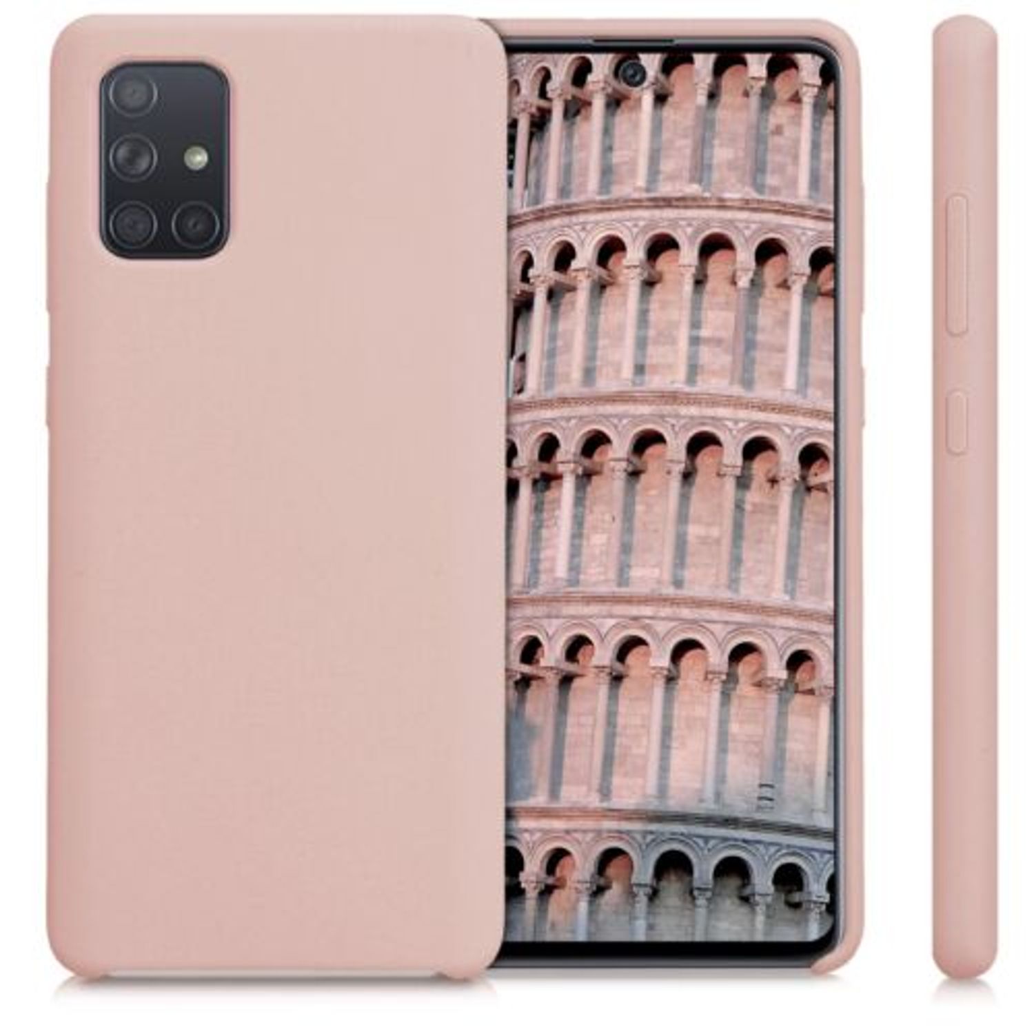 Husa pentru Samsung Galaxy A71, Silicon, Roz, 51209.52 fotografia produsului View 2 L