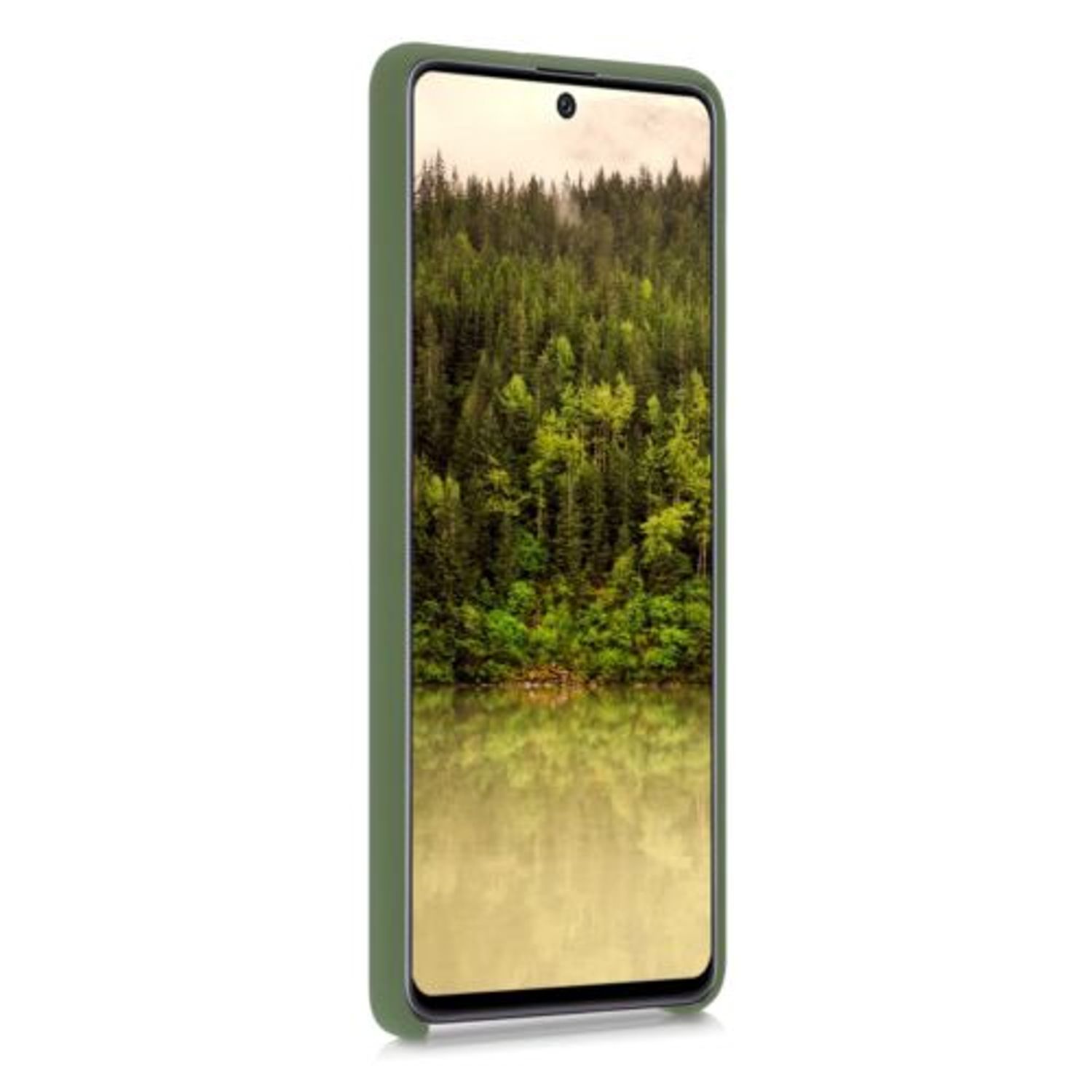 Husa pentru Samsung Galaxy A71, Silicon, Verde, 51209.179 fotografia produsului View 3 L