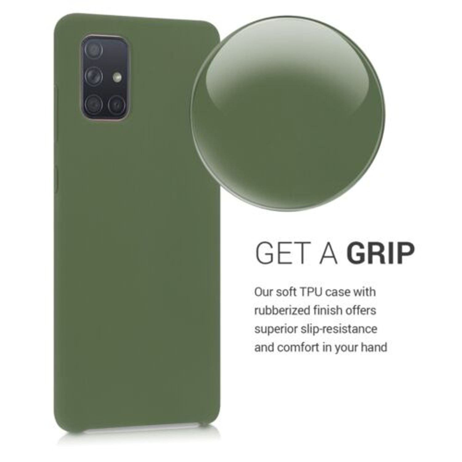 Husa pentru Samsung Galaxy A71, Silicon, Verde, 51209.179 fotografia produsului View 4 L