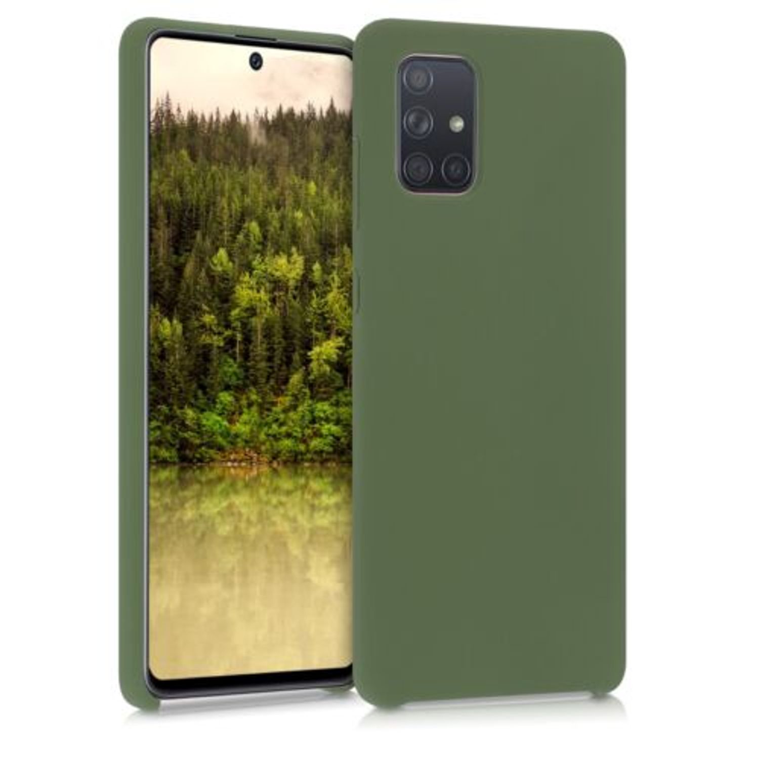 Husa pentru Samsung Galaxy A71, Silicon, Verde, 51209.179 fotografia produsului