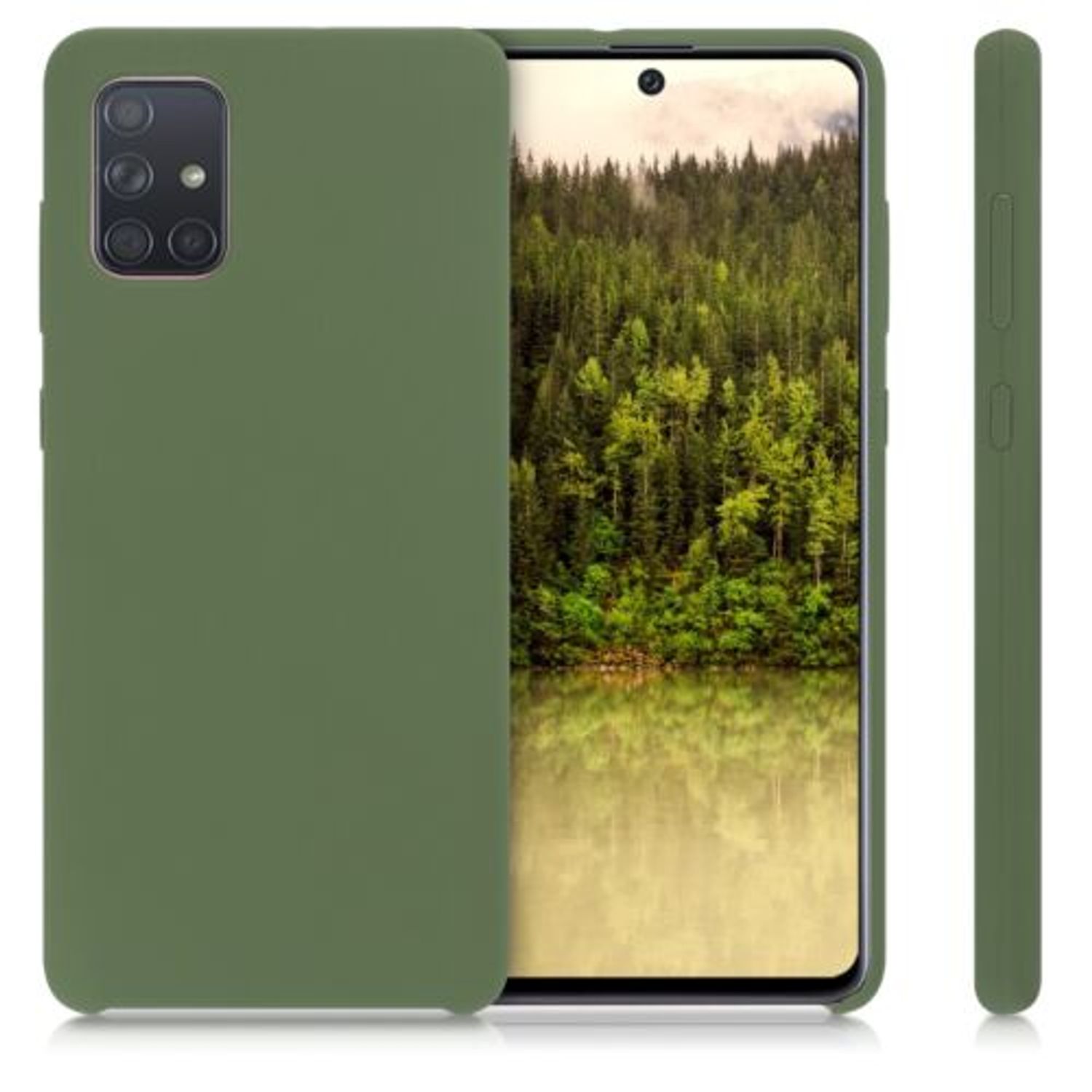 Husa pentru Samsung Galaxy A71, Silicon, Verde, 51209.179 fotografia produsului View 2 L