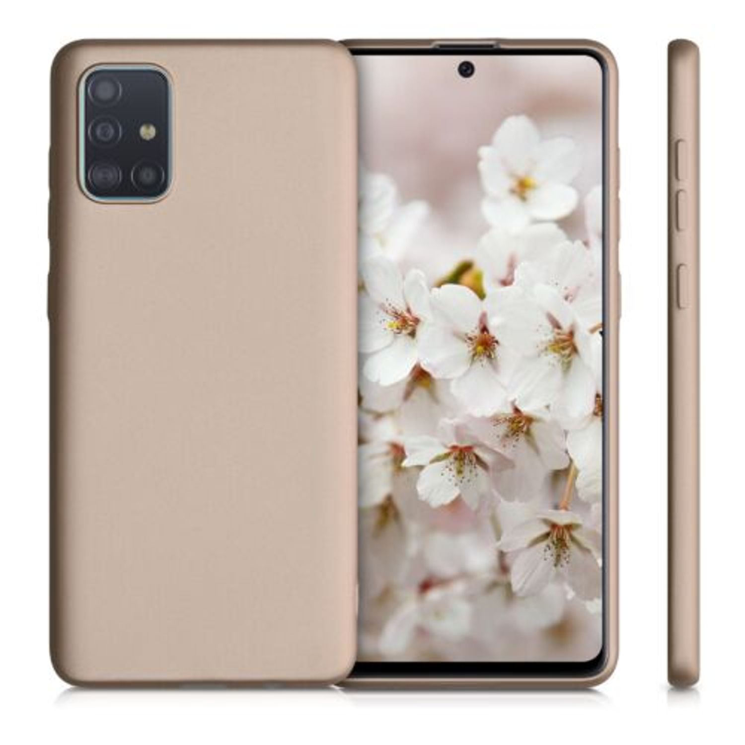Husa pentru Samsung Galaxy A71, Silicon, Gold, 51213.66 fotografia produsului View 2 L