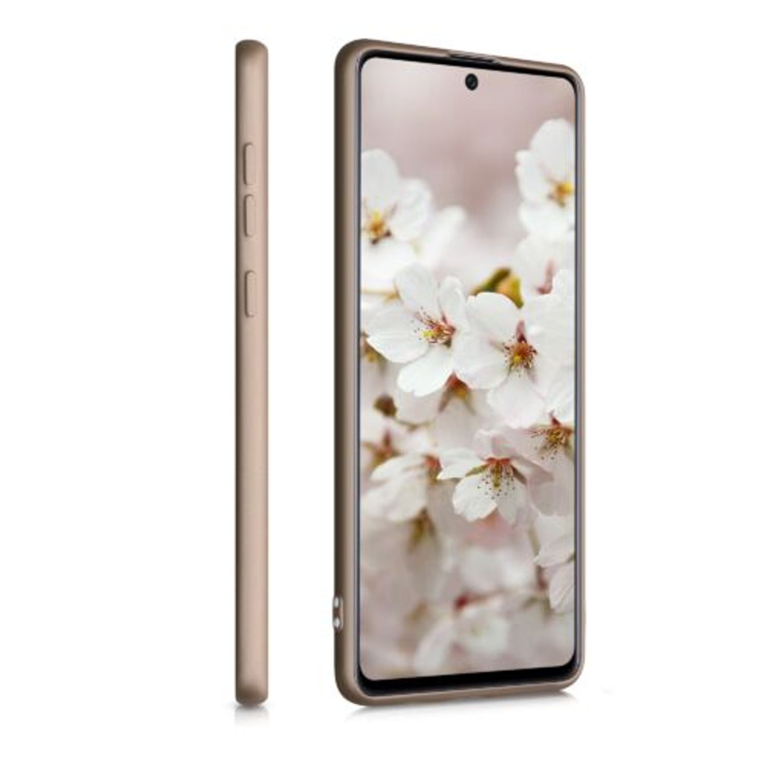 Husa pentru Samsung Galaxy A71, Silicon, Gold, 51213.66 fotografia produsului View 5 L