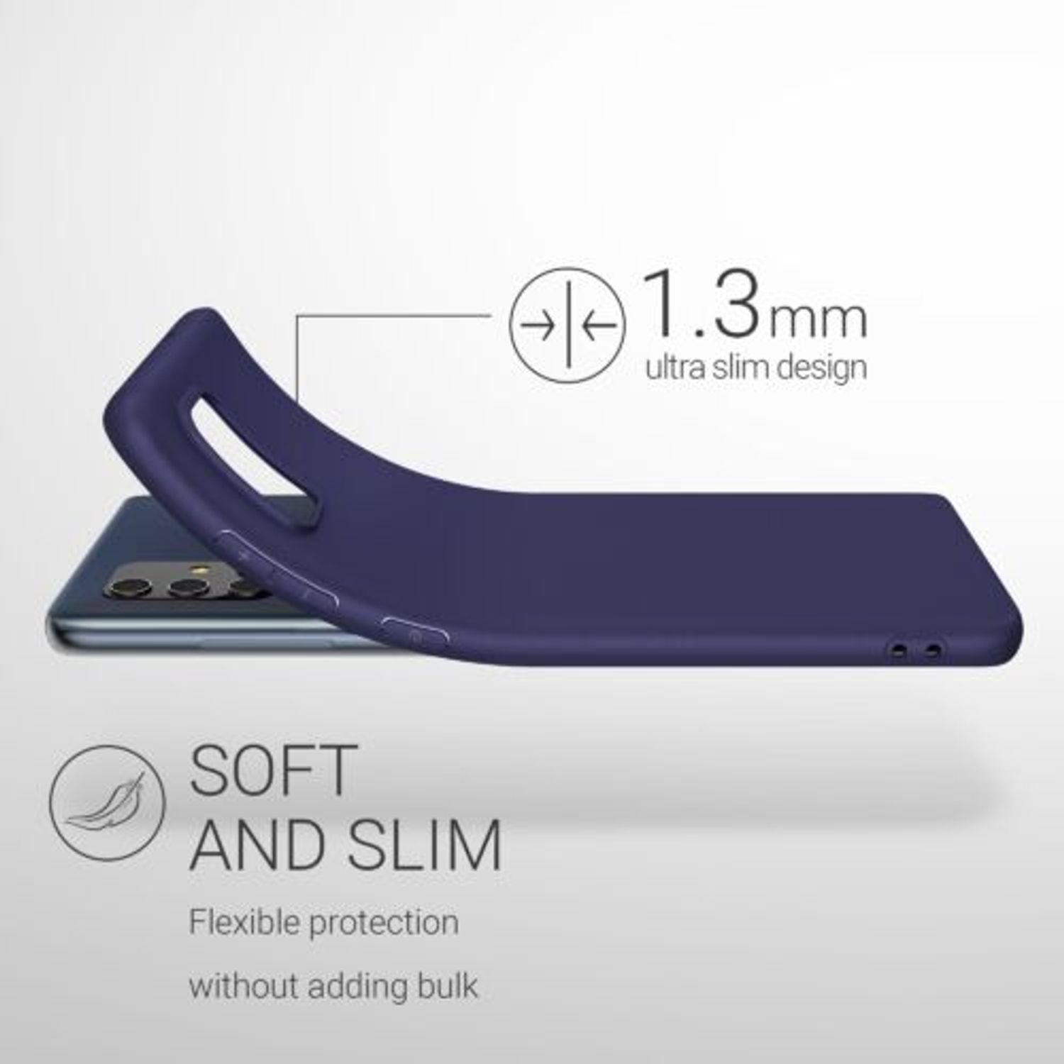 Husa pentru Samsung Galaxy A71, Silicon, Albastru, 51208.182 fotografia produsului View 3 L