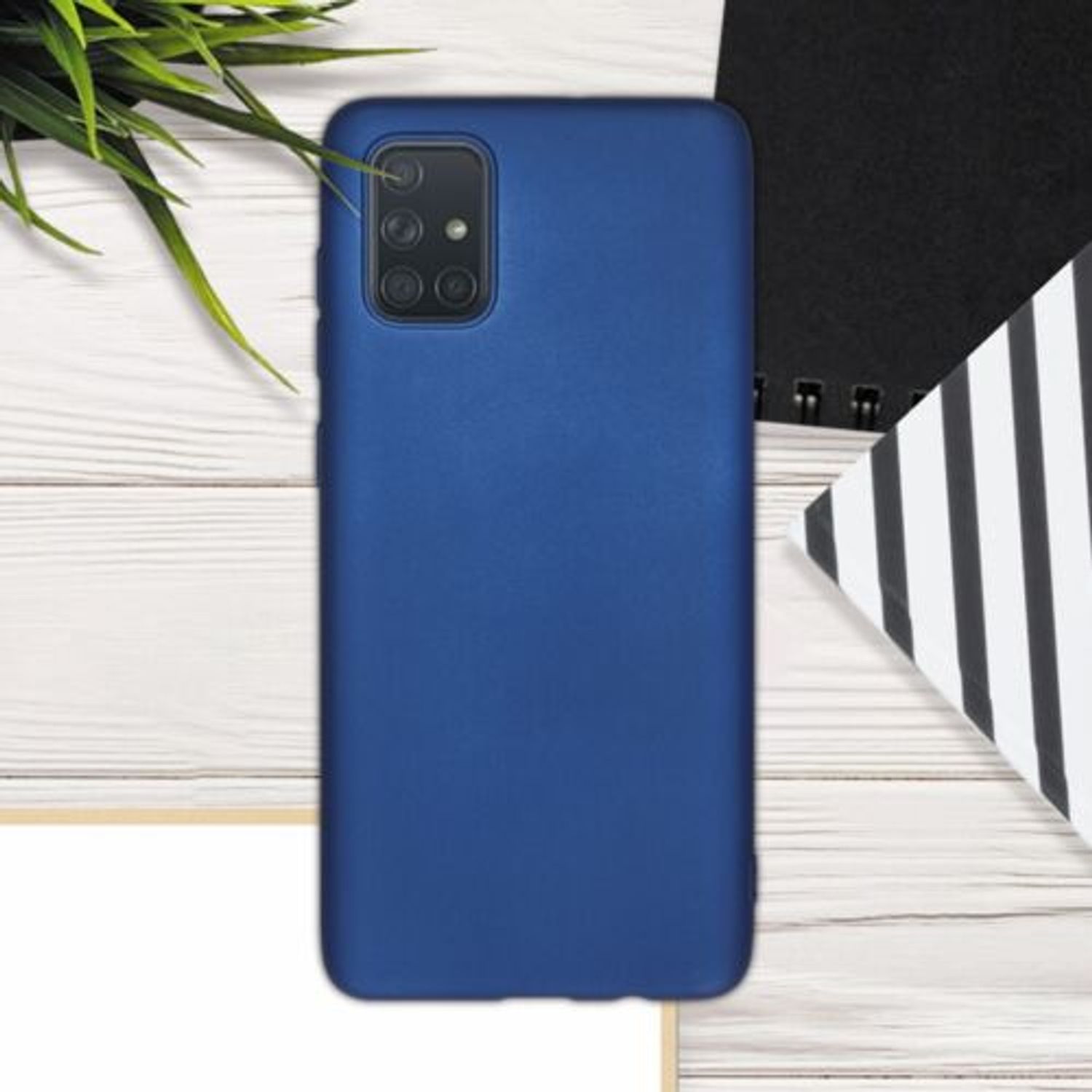 Husa pentru Samsung Galaxy A71, Silicon, Albastru, 51213.64 fotografia produsului View 14 L