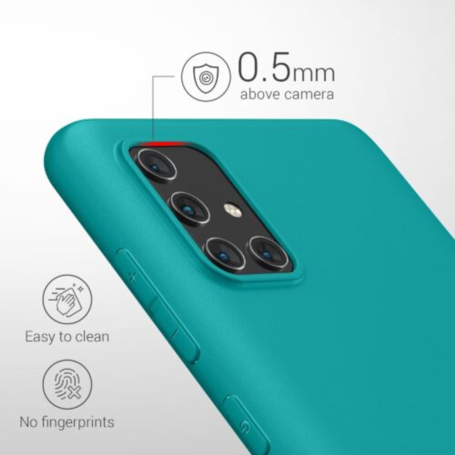 Husa pentru Samsung Galaxy A71, Silicon, Verde, 51208.57 fotografia produsului View 4 L