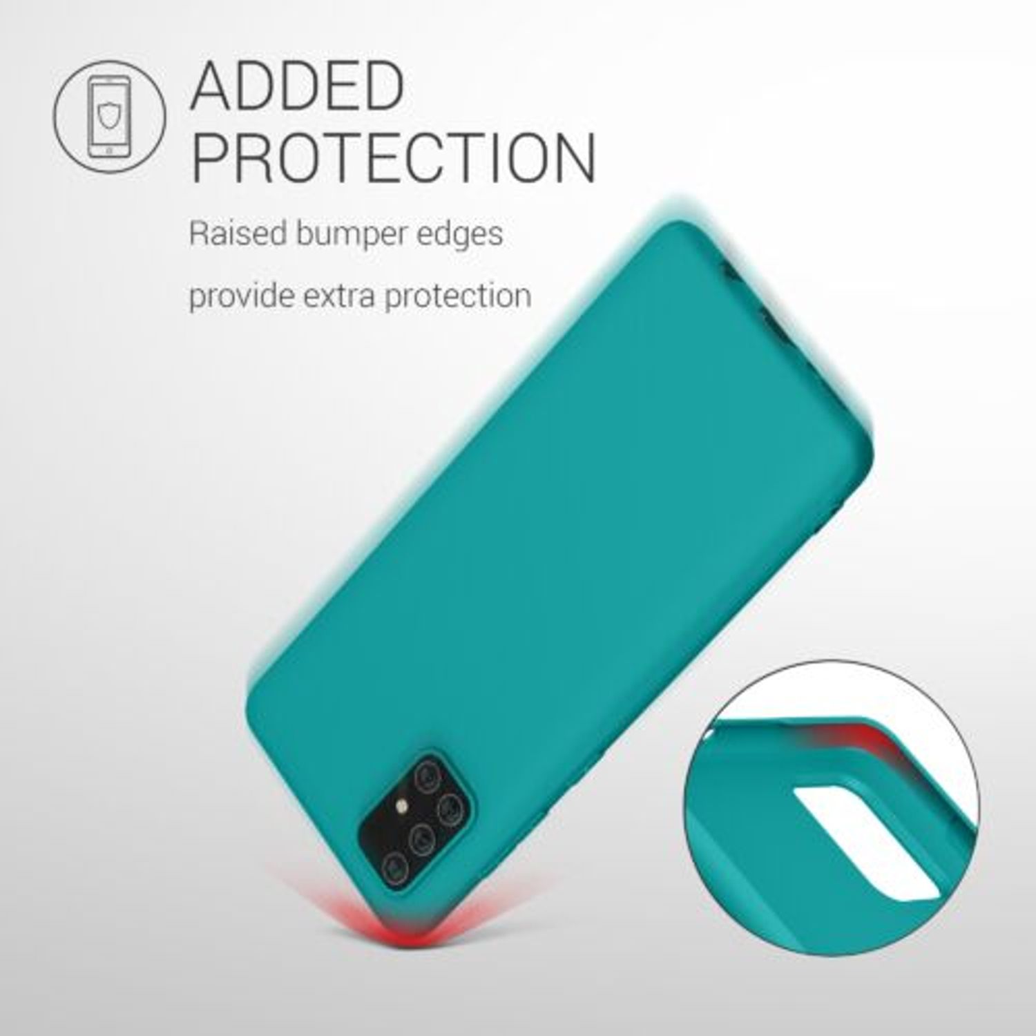 Husa pentru Samsung Galaxy A71, Silicon, Verde, 51208.57 fotografia produsului View 7 L
