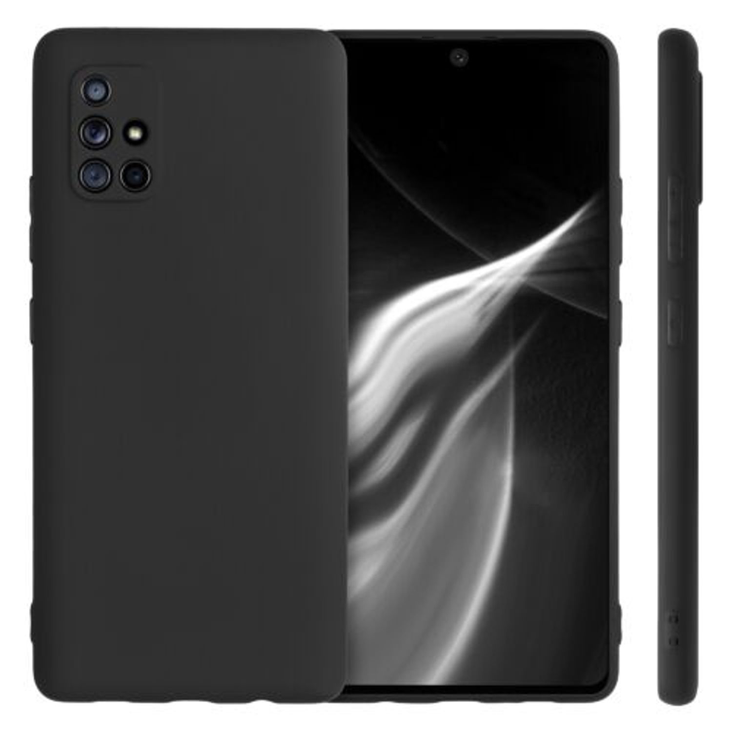 Husa pentru Samsung Galaxy A71 5G, Silicon, Negru, 53020.47 fotografia produsului View 2 L