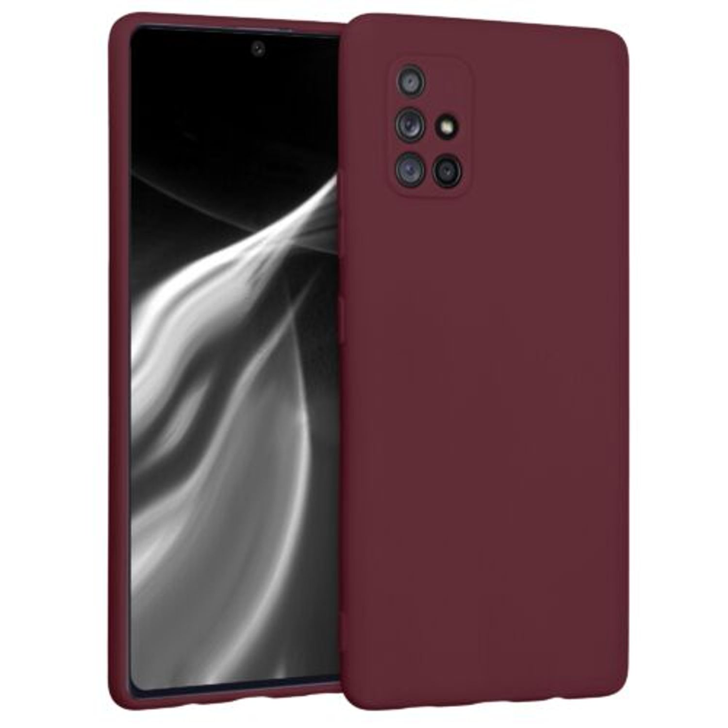 Husa pentru Samsung Galaxy A71 5G, Silicon, Rosu, 53020.190 fotografia produsului