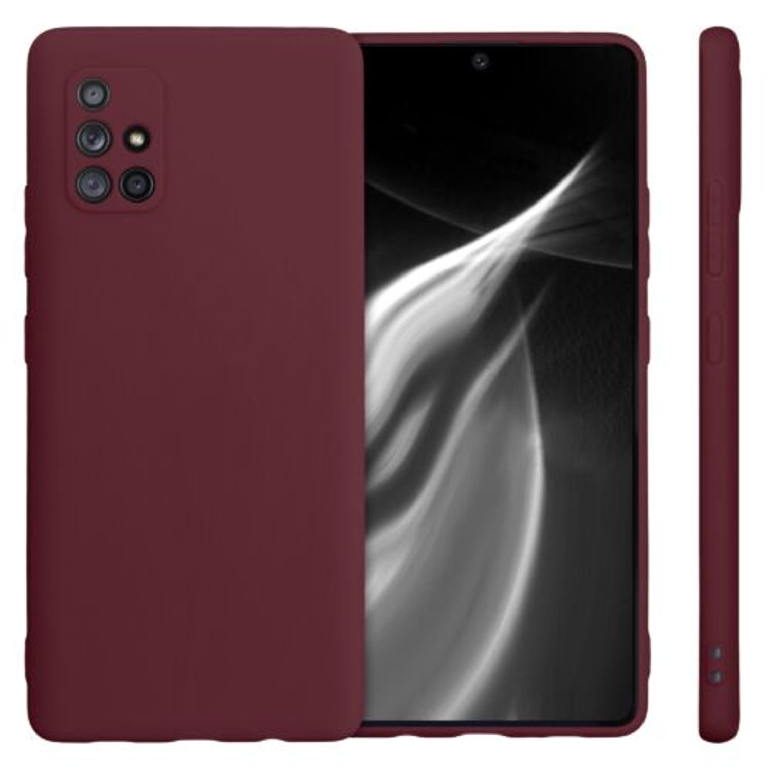 Husa pentru Samsung Galaxy A71 5G, Silicon, Rosu, 53020.190 fotografia produsului View 2 L