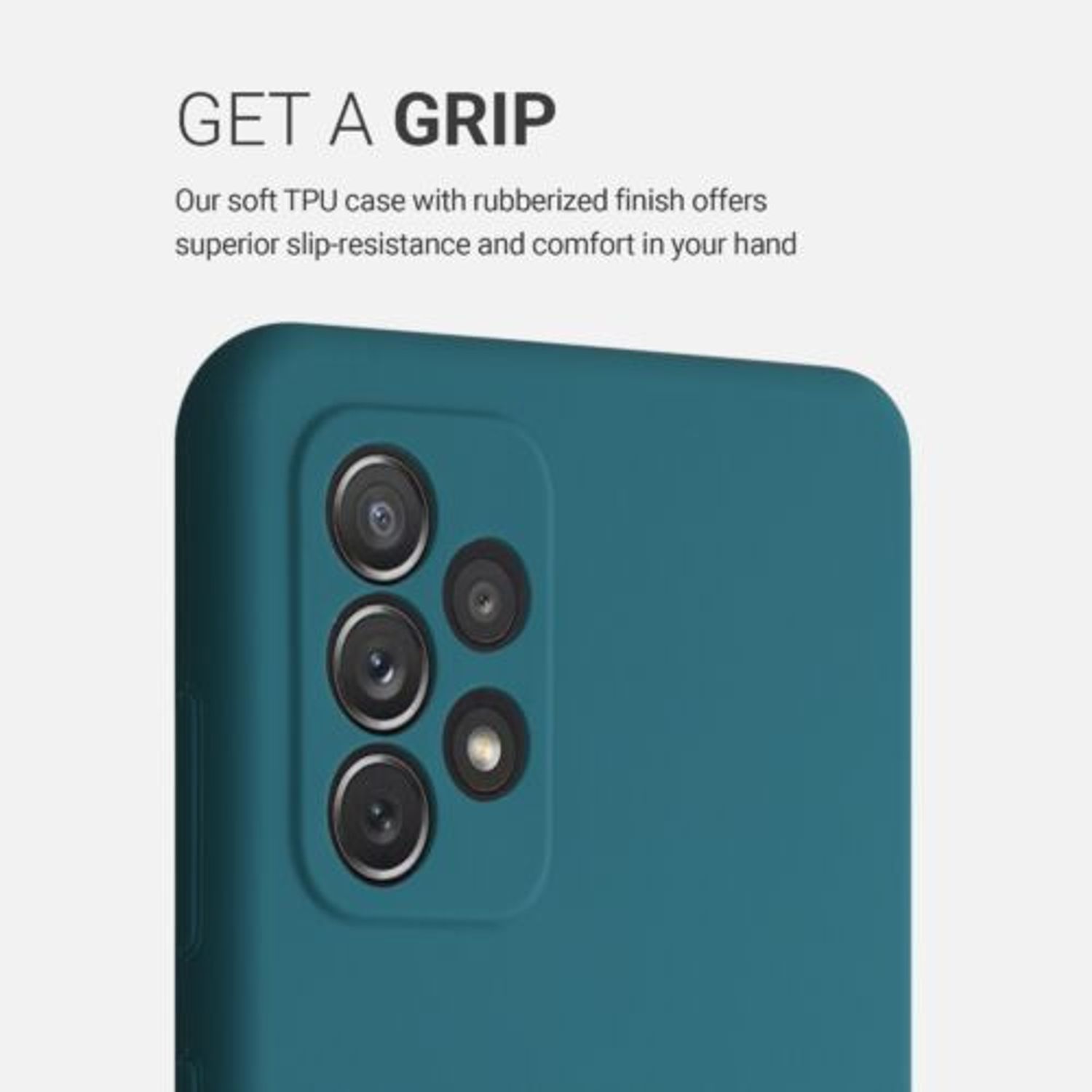 Husa pentru Samsung Galaxy A72, Silicon, Verde, 54359.57 fotografia produsului View 4 L