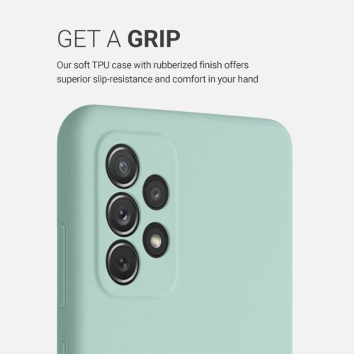 Husa pentru Samsung Galaxy A72, Silicon, Verde, 54359.50 fotografia produsului View 4 L