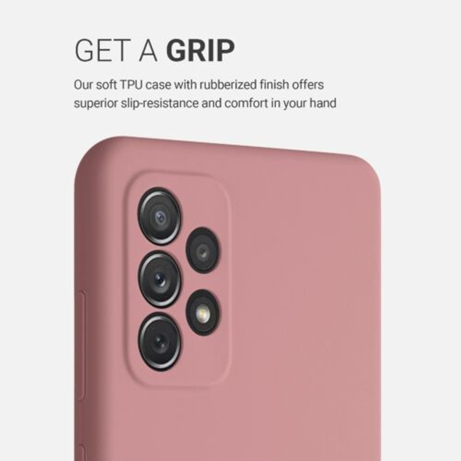 Husa pentru Samsung Galaxy A72, Silicon, Roz, 54359.193 fotografia produsului View 4 L
