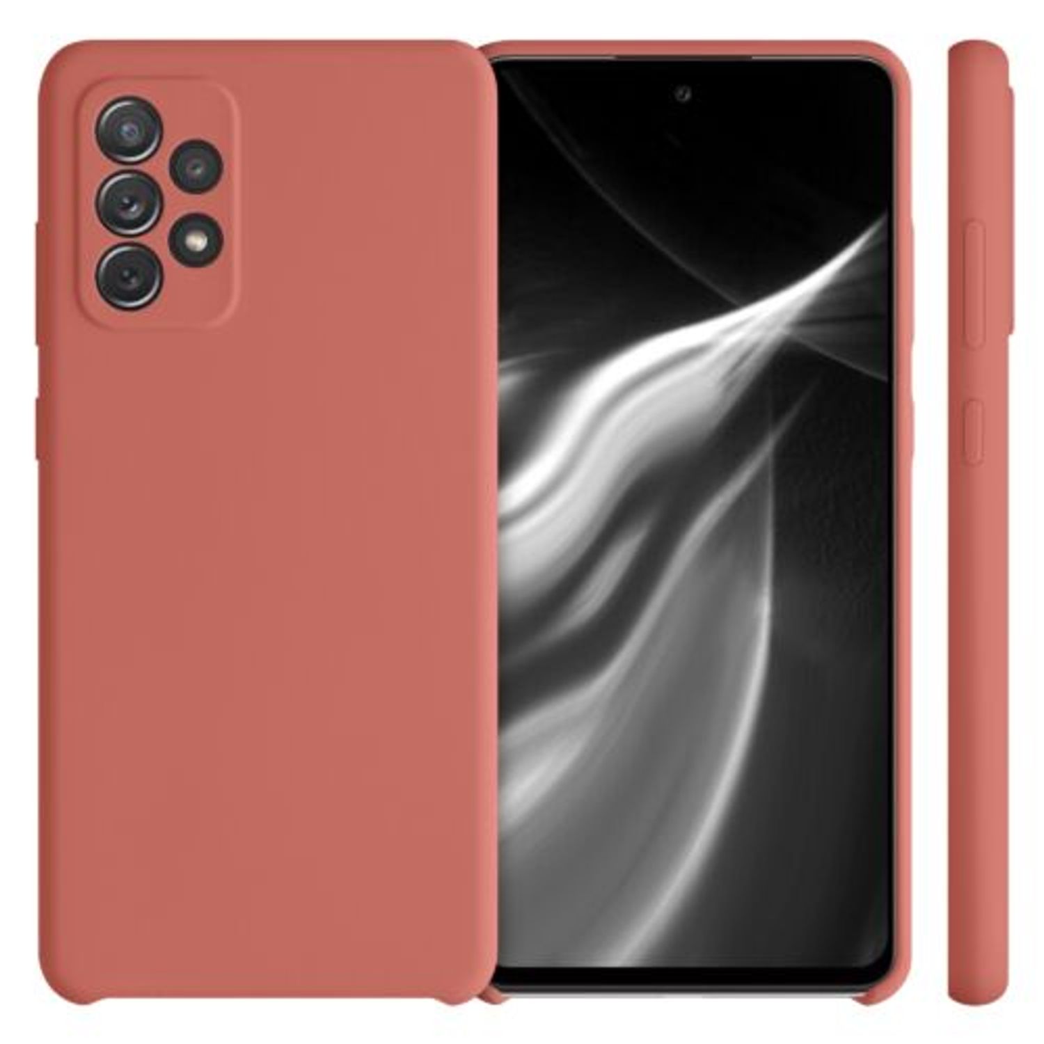 Husa pentru Samsung Galaxy A72, Silicon, Roz, 54359.215 fotografia produsului View 4 L