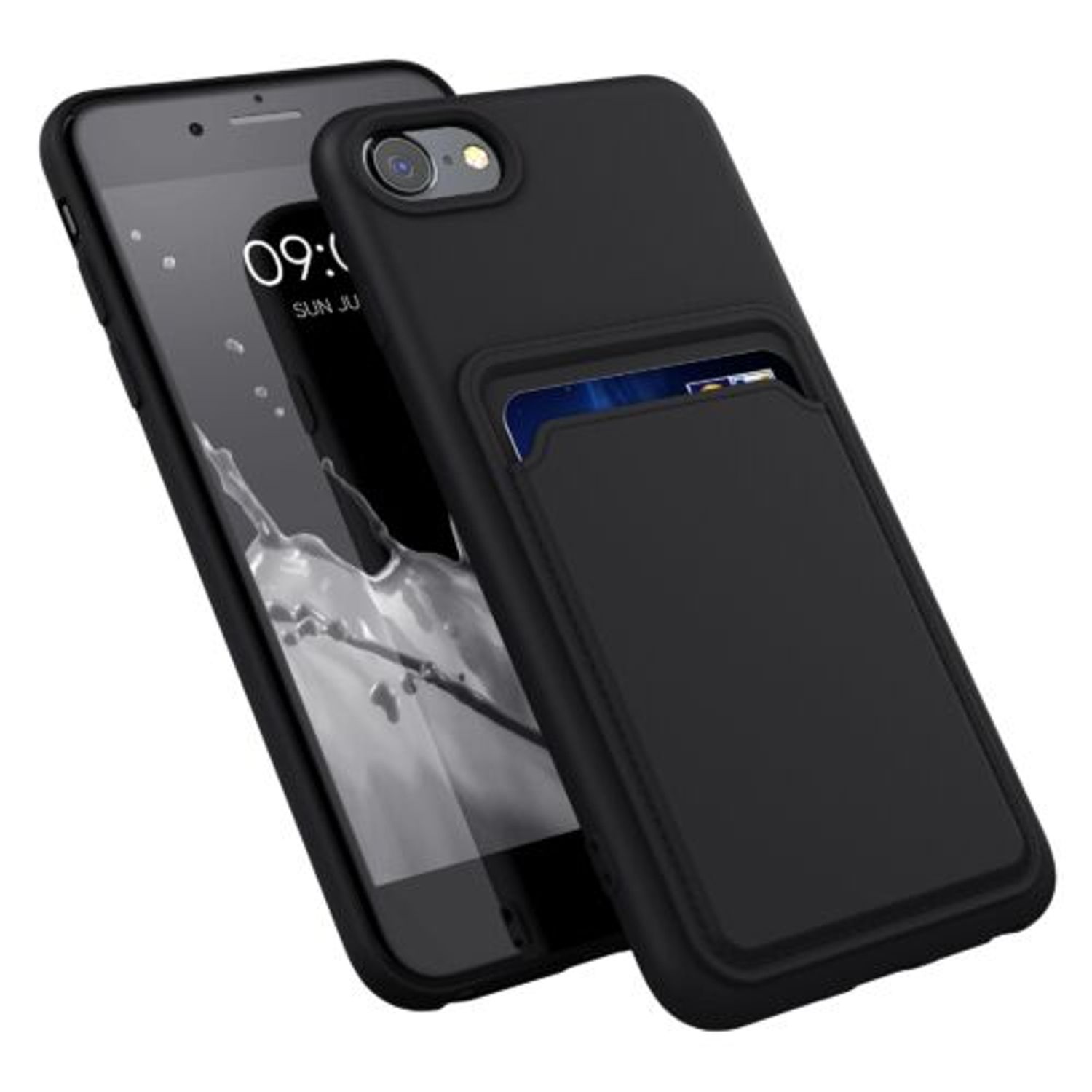Husa pentru iPhone 8/iPhone 7/iPhone SE 2, Silicon, Negru, 55117.01 fotografia produsului View 2 L