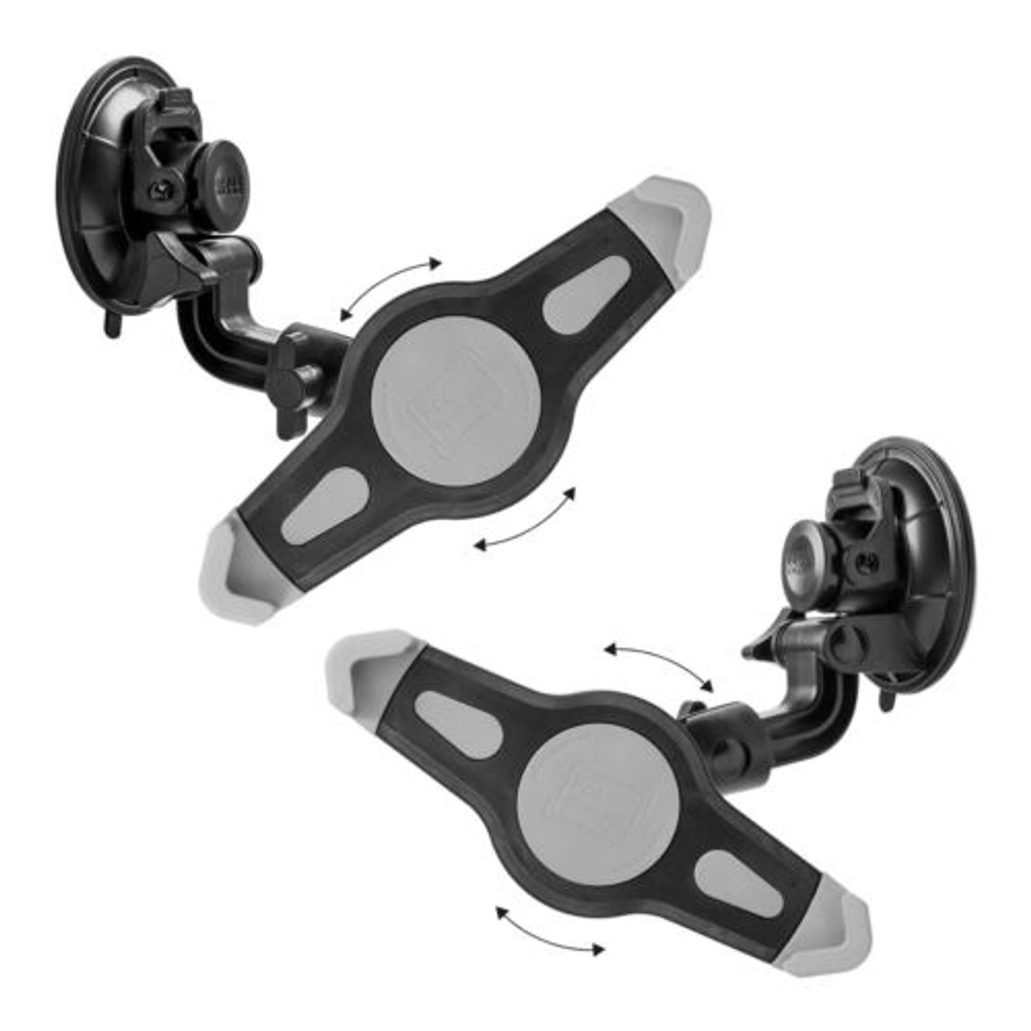 Suport auto universal pentru tableta 7-8", Kwmobile, Negru/Gri, Plastic, 23752.1 fotografia produsului View 4 L