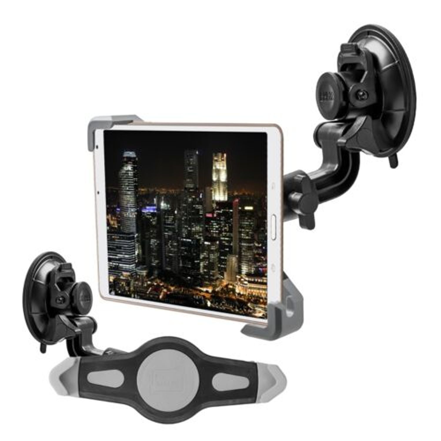 Suport auto universal pentru tableta 7-8", Kwmobile, Negru/Gri, Plastic, 23752.1 fotografia produsului View 2 L