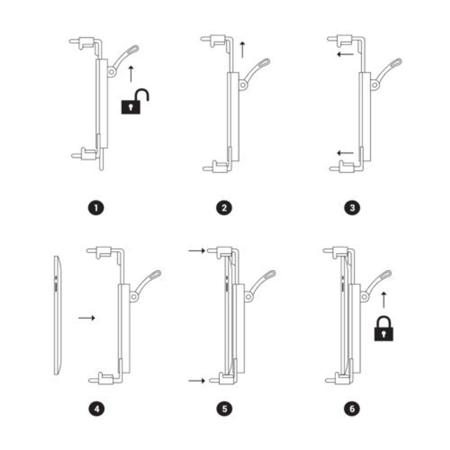 Suport auto universal pentru tableta, Kwmobile, Negru, Plastic, 11689 fotografia produsului View 6 L