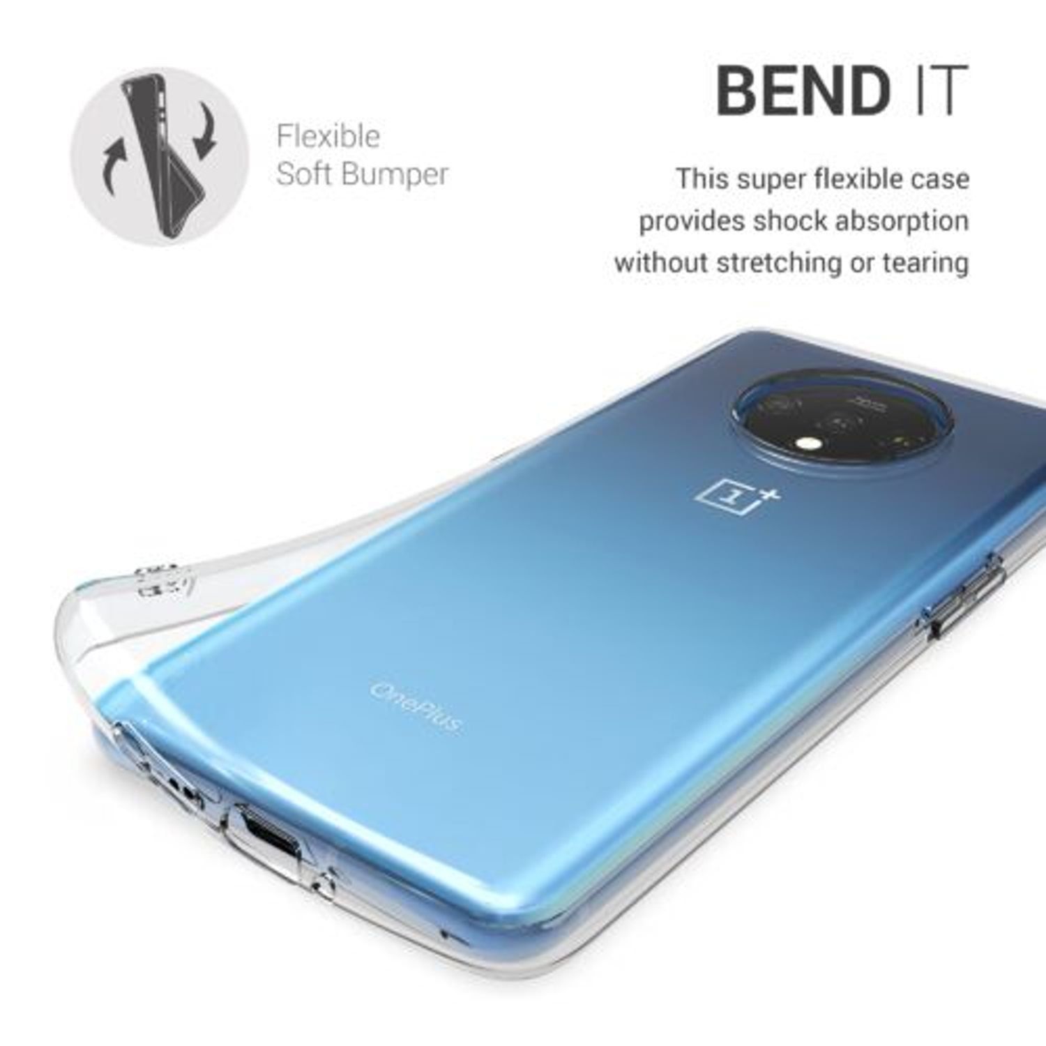 Husa pentru OnePlus 7T, Silicon, Transparent, 53893.03 fotografia produsului View 13 L