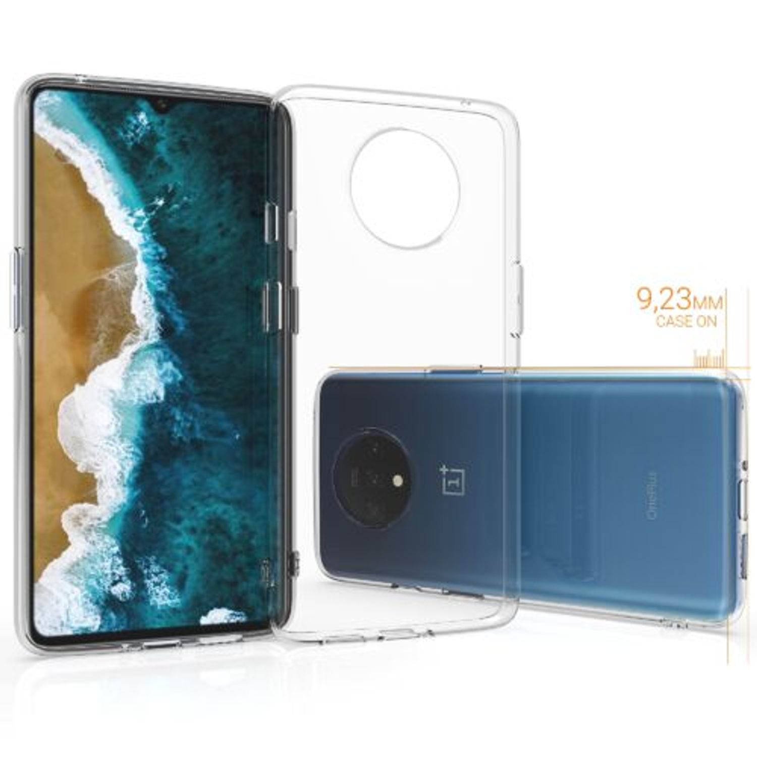 Husa pentru OnePlus 7T, Silicon, Transparent, 53893.03 fotografia produsului View 6 L
