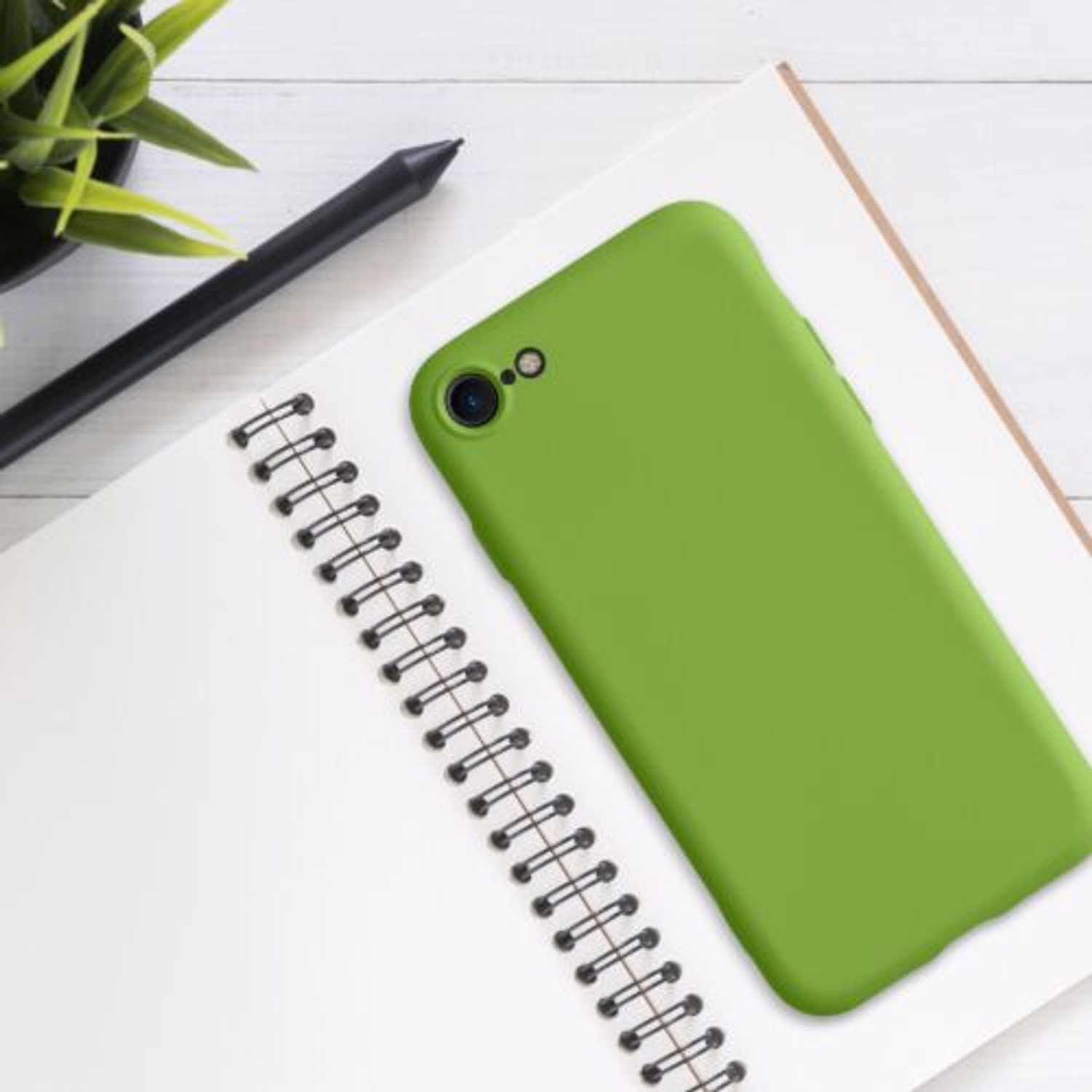 Husa pentru iPhone 8/iPhone 7/iPhone SE 2, Silicon, Verde, 49979.220 fotografia produsului View 3 L