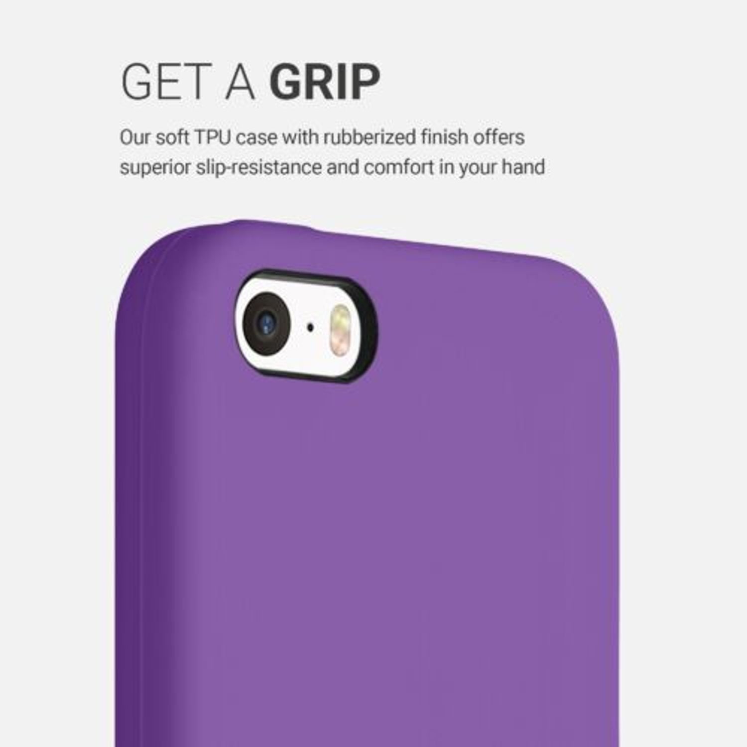 Husa pentru iPhone 5/iPhone 5s/iPhone SE, Silicon, Mov, 42766.221 fotografia produsului View 6 L