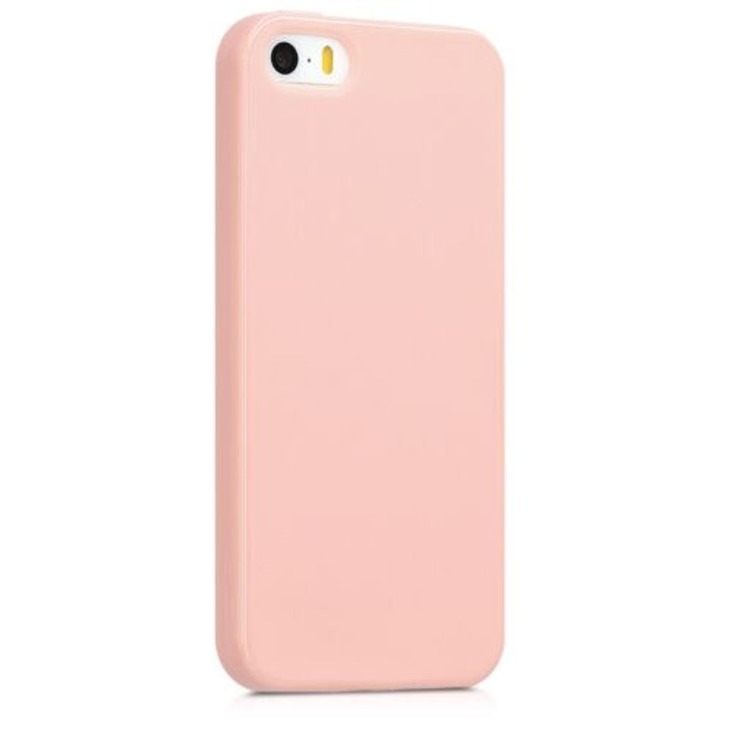 Husa pentru Apple iPhone 5/iPhone 5s/iPhone SE, Silicon, Rose Gold, 33098.89 fotografia produsului View 5 L