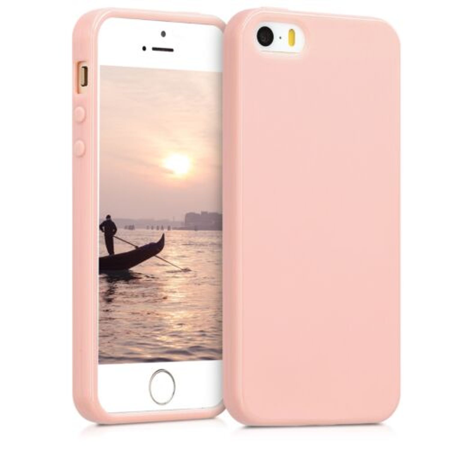 Husa pentru Apple iPhone 5/iPhone 5s/iPhone SE, Silicon, Rose Gold, 33098.89 fotografia produsului
