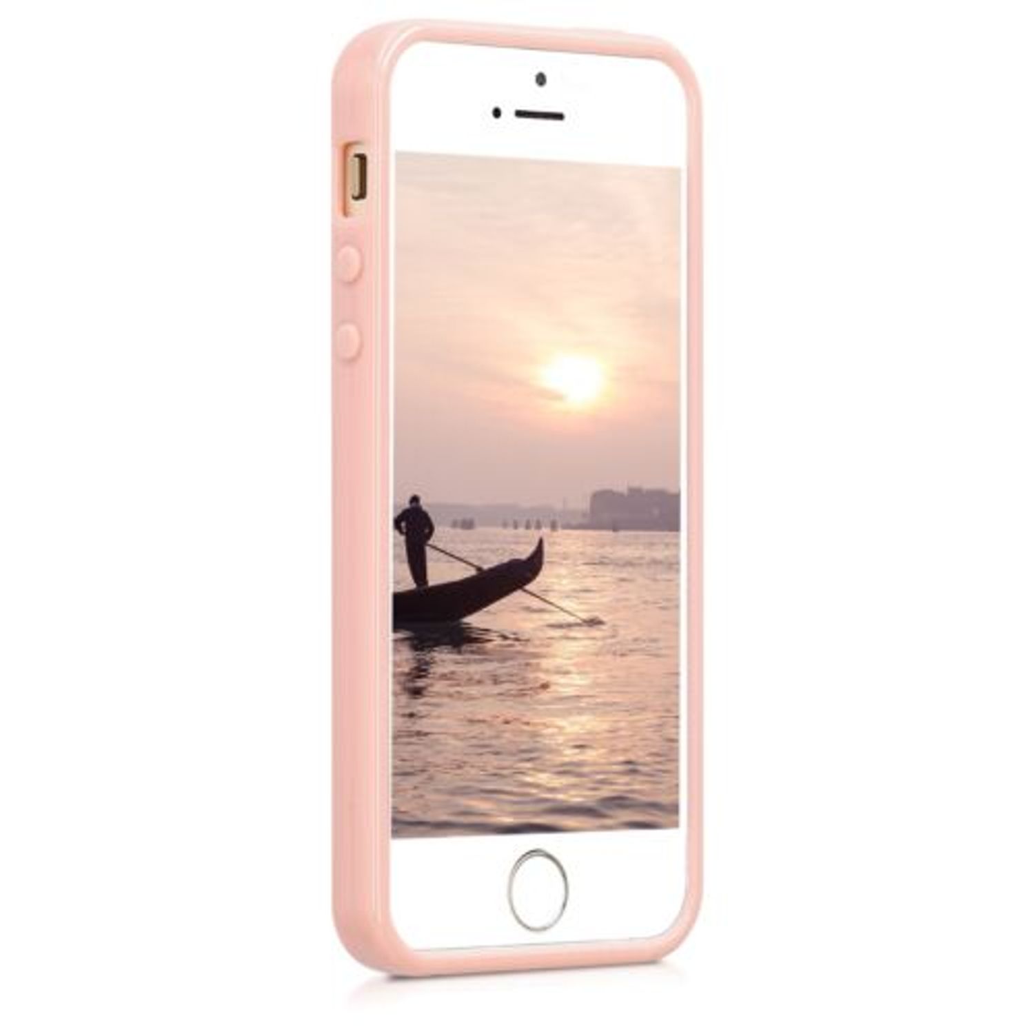 Husa pentru Apple iPhone 5/iPhone 5s/iPhone SE, Silicon, Rose Gold, 33098.89 fotografia produsului View 7 L