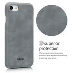 Husa pentru Apple iPhone 8/iPhone 7/iPhone SE 2, Piele naturala, Gri, 39345.19 fotografia produsului View 4 S