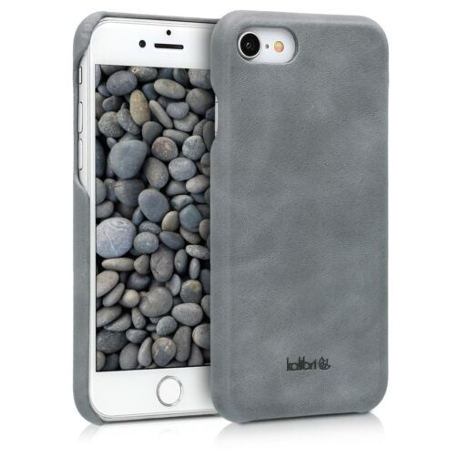 Husa pentru Apple iPhone 8/iPhone 7/iPhone SE 2, Piele naturala, Gri, 39345.19 fotografia produsului
