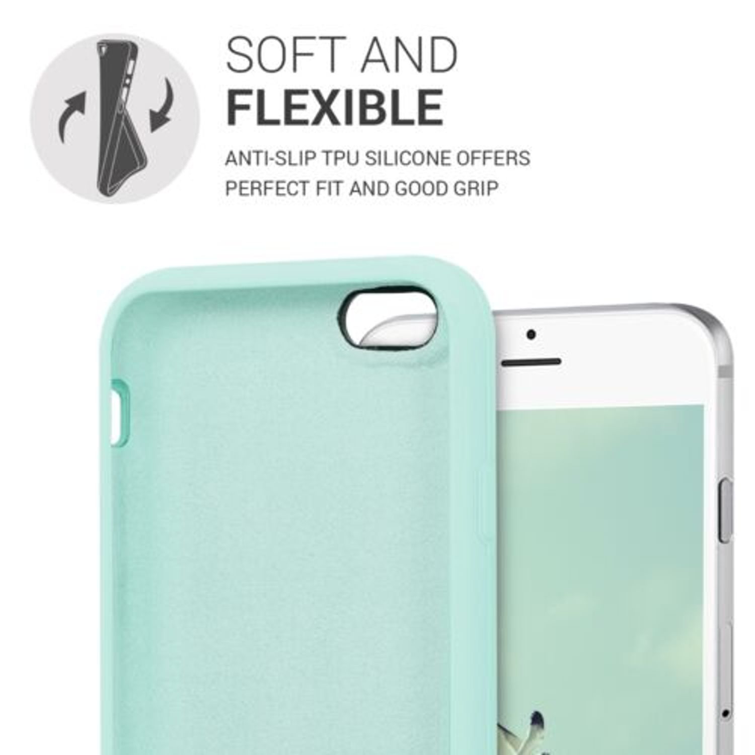 Husa pentru Apple iPhone 6/iPhone 6s, Silicon, Verde, 40223.71 fotografia produsului View 5 L