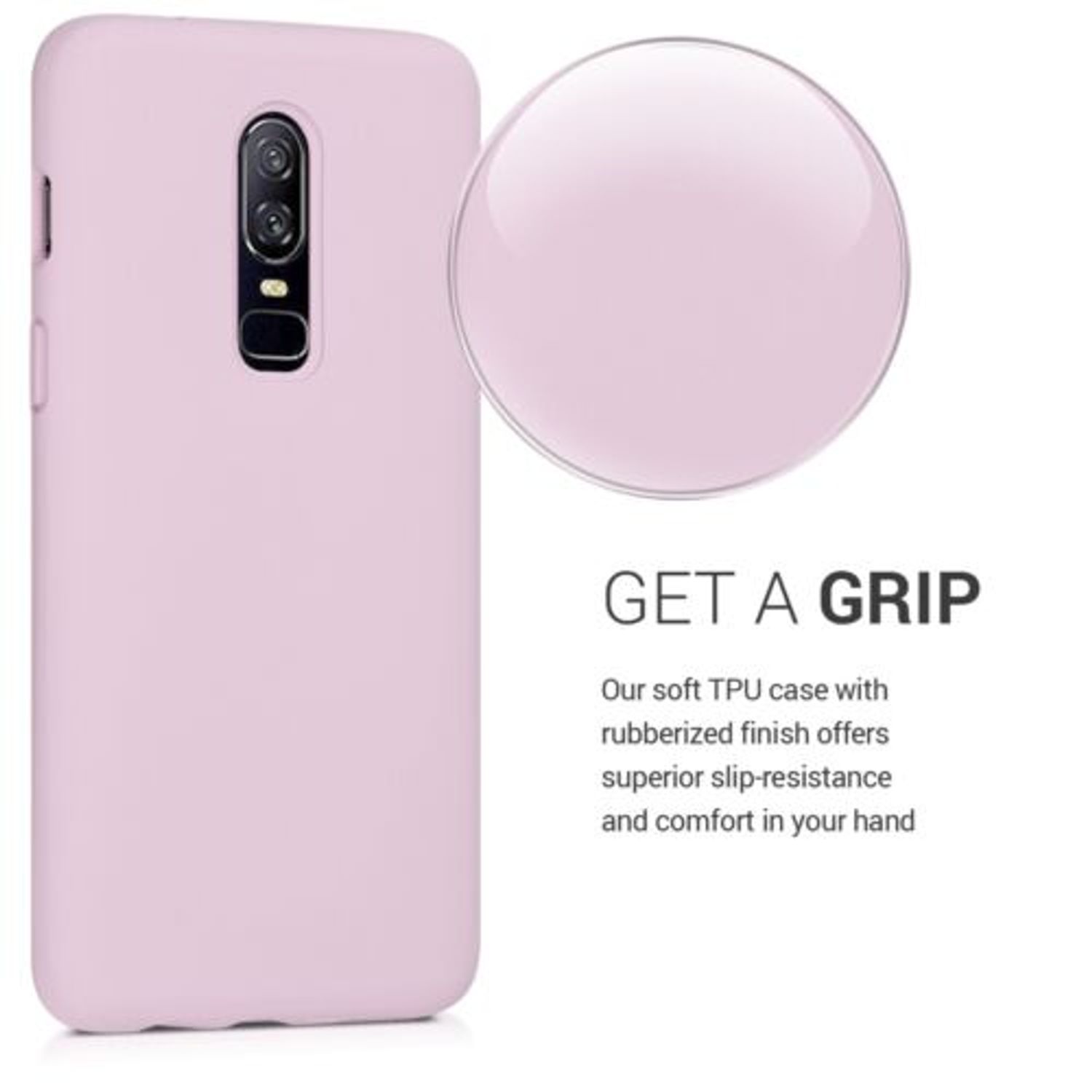 Husa pentru OnePlus 6, Silicon, Roz, 46122.14 fotografia produsului View 4 L