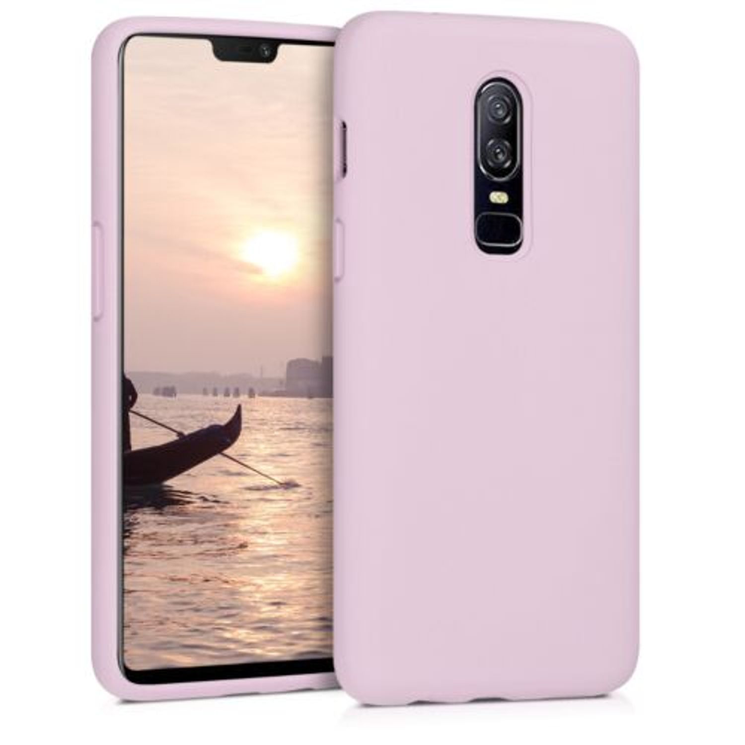 Husa pentru OnePlus 6, Silicon, Roz, 46122.14 fotografia produsului