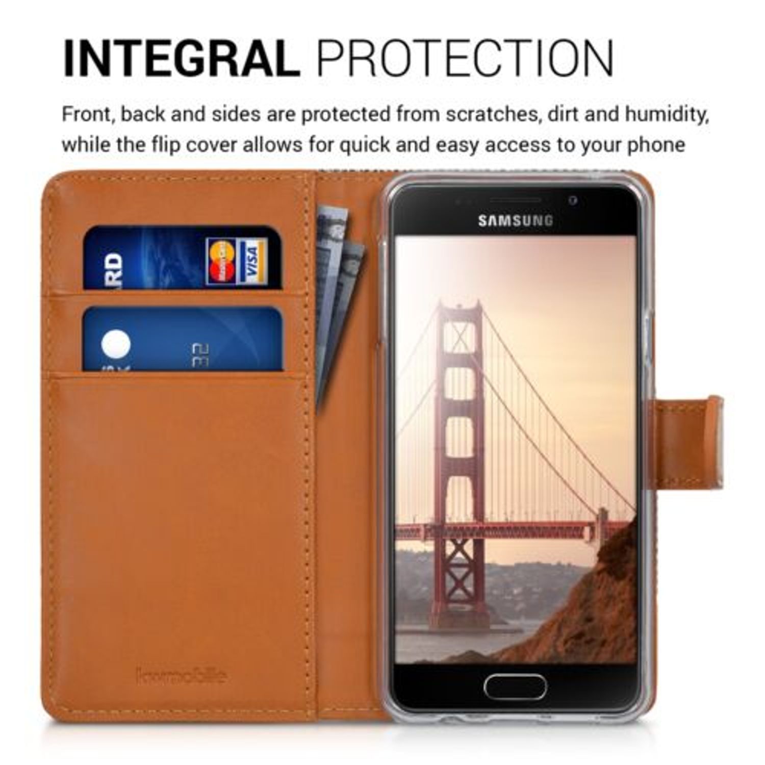 Husa pentru Samsung Galaxy A3 (2016), Textil, Negru, 39021.19 fotografia produsului View 4 L
