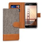Husa pentru Samsung Galaxy A3 (2016), Textil, Negru, 39021.19 fotografia produsului