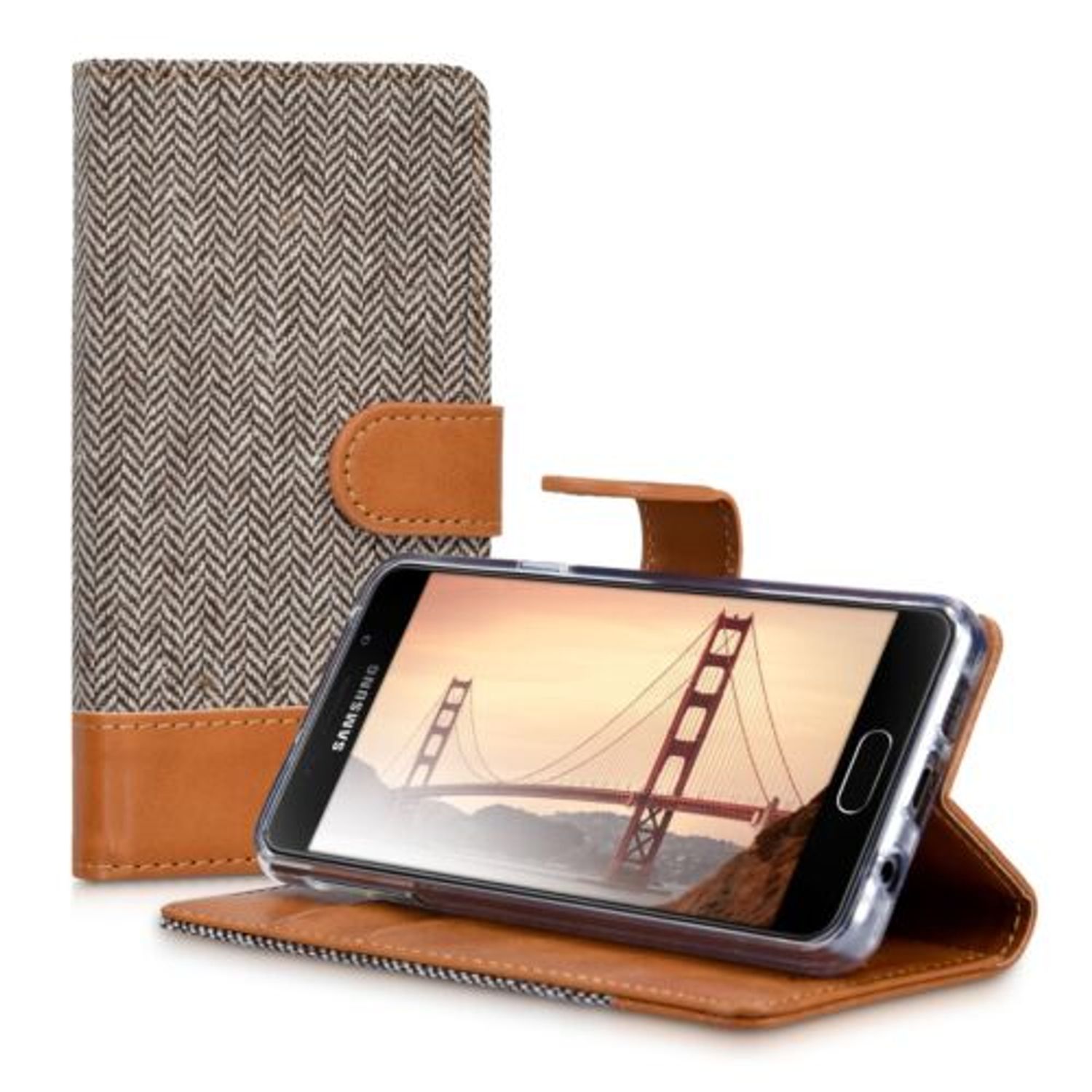 Husa pentru Samsung Galaxy A3 (2016), Textil, Negru, 39021.19 fotografia produsului View 2 L