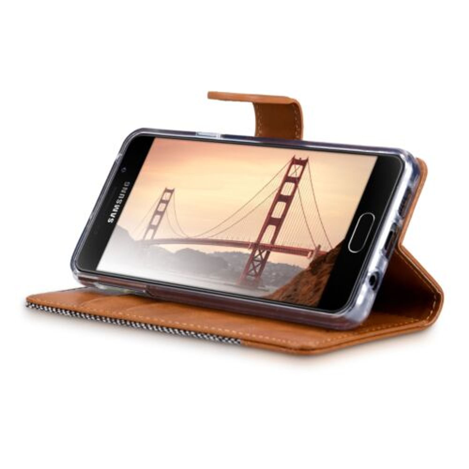 Husa pentru Samsung Galaxy A3 (2016), Textil, Negru, 39021.19 fotografia produsului View 8 L