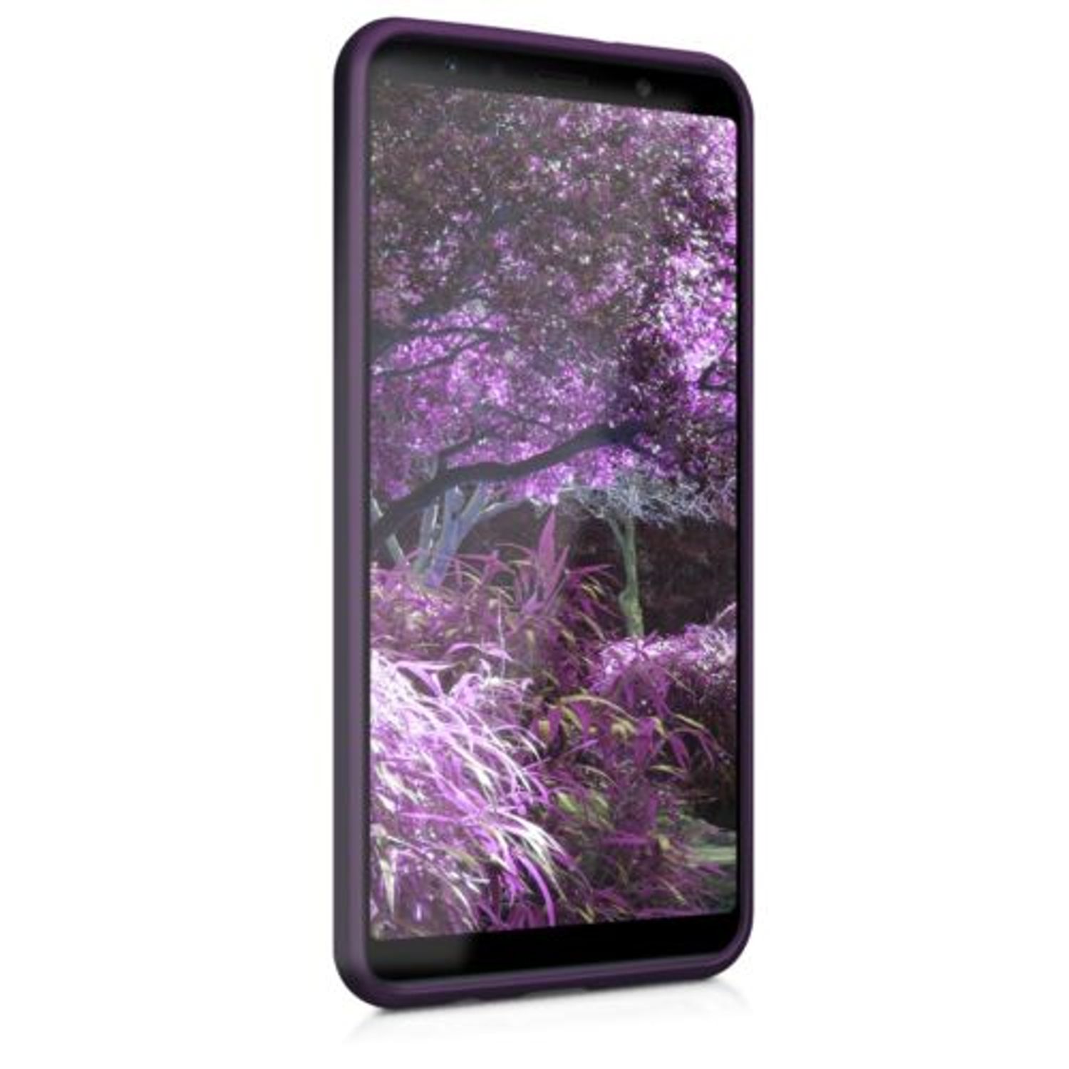 Husa pentru Samsung Galaxy A7 (2018), Silicon, Mov, 46421.115 fotografia produsului View 3 L