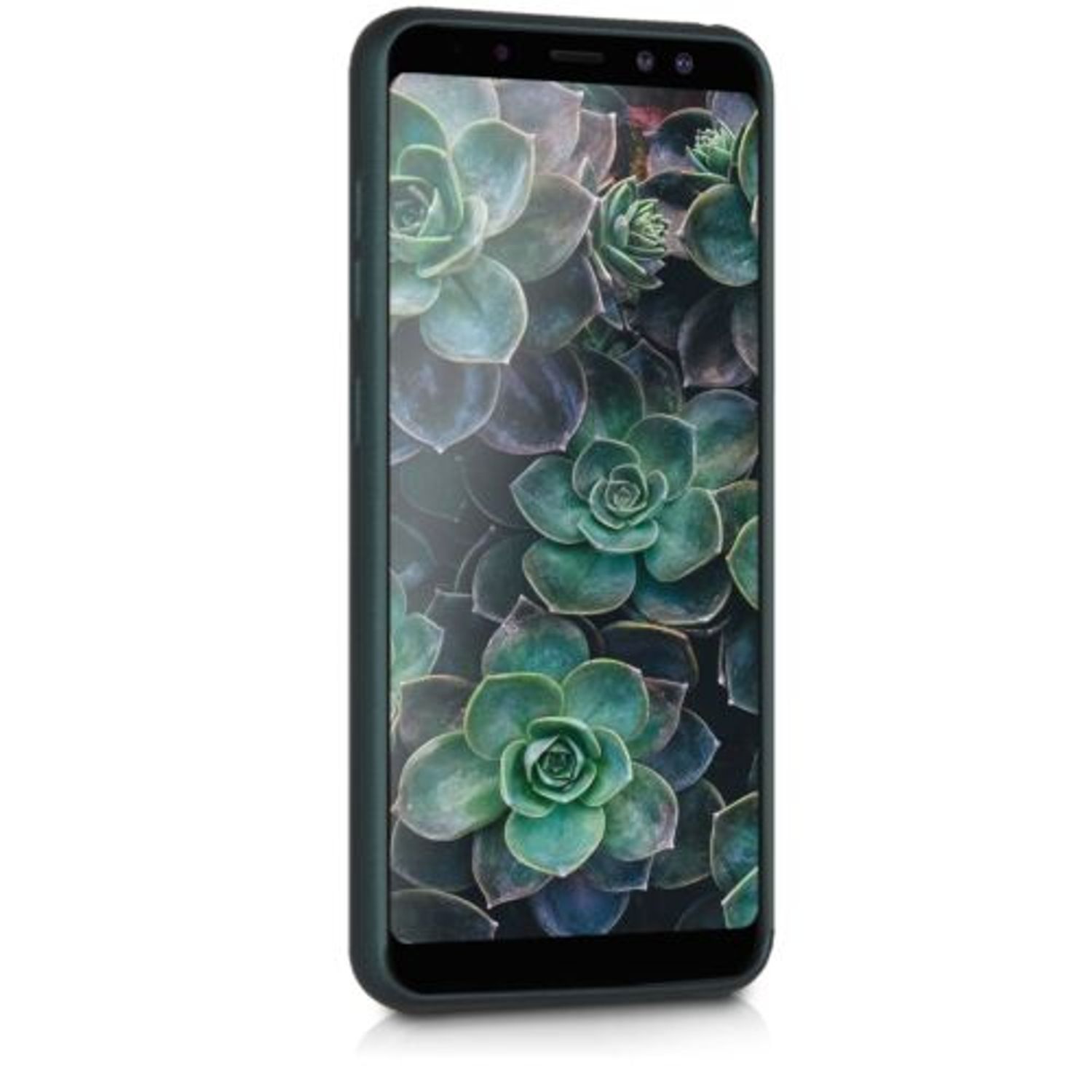 Husa pentru Samsung Galaxy A8 (2018), Silicon, Verde, 45634.14 fotografia produsului View 3 L