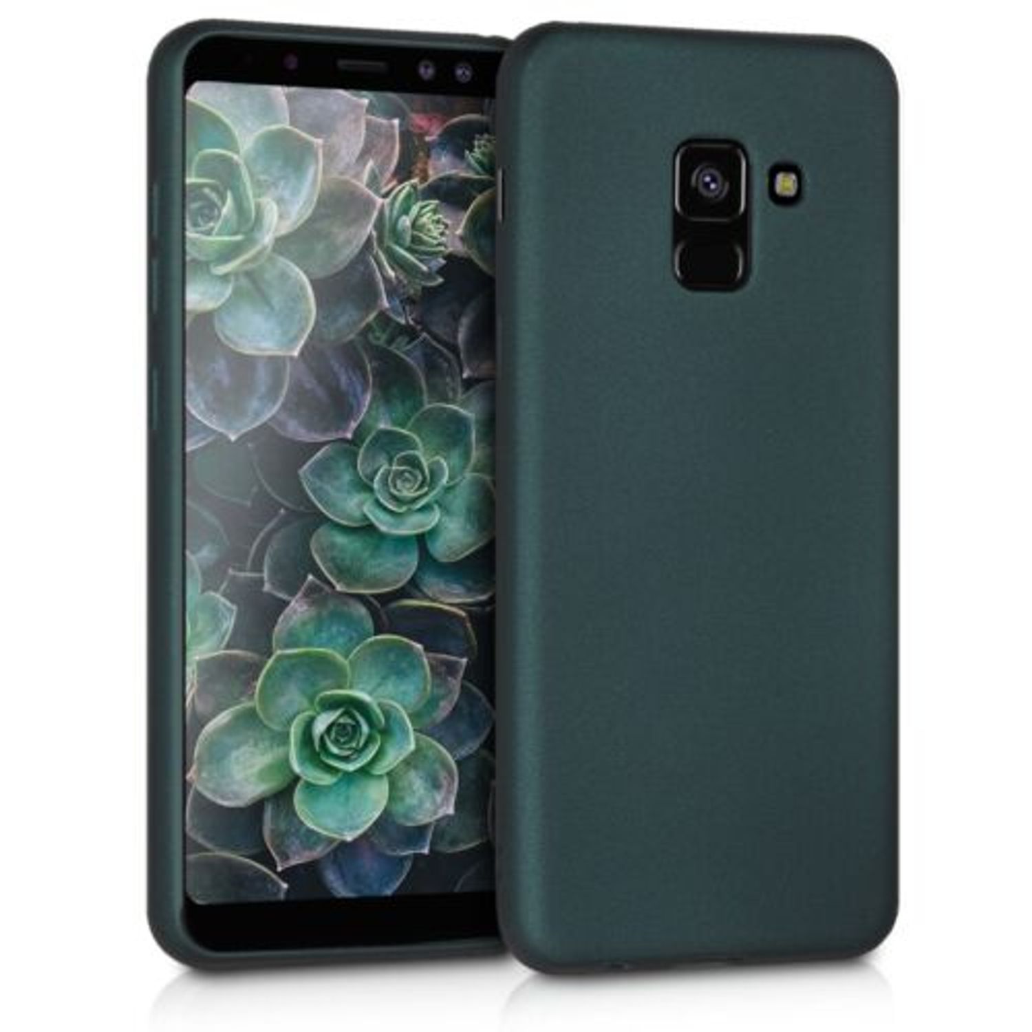 Husa pentru Samsung Galaxy A8 (2018), Silicon, Verde, 45634.14 fotografia produsului