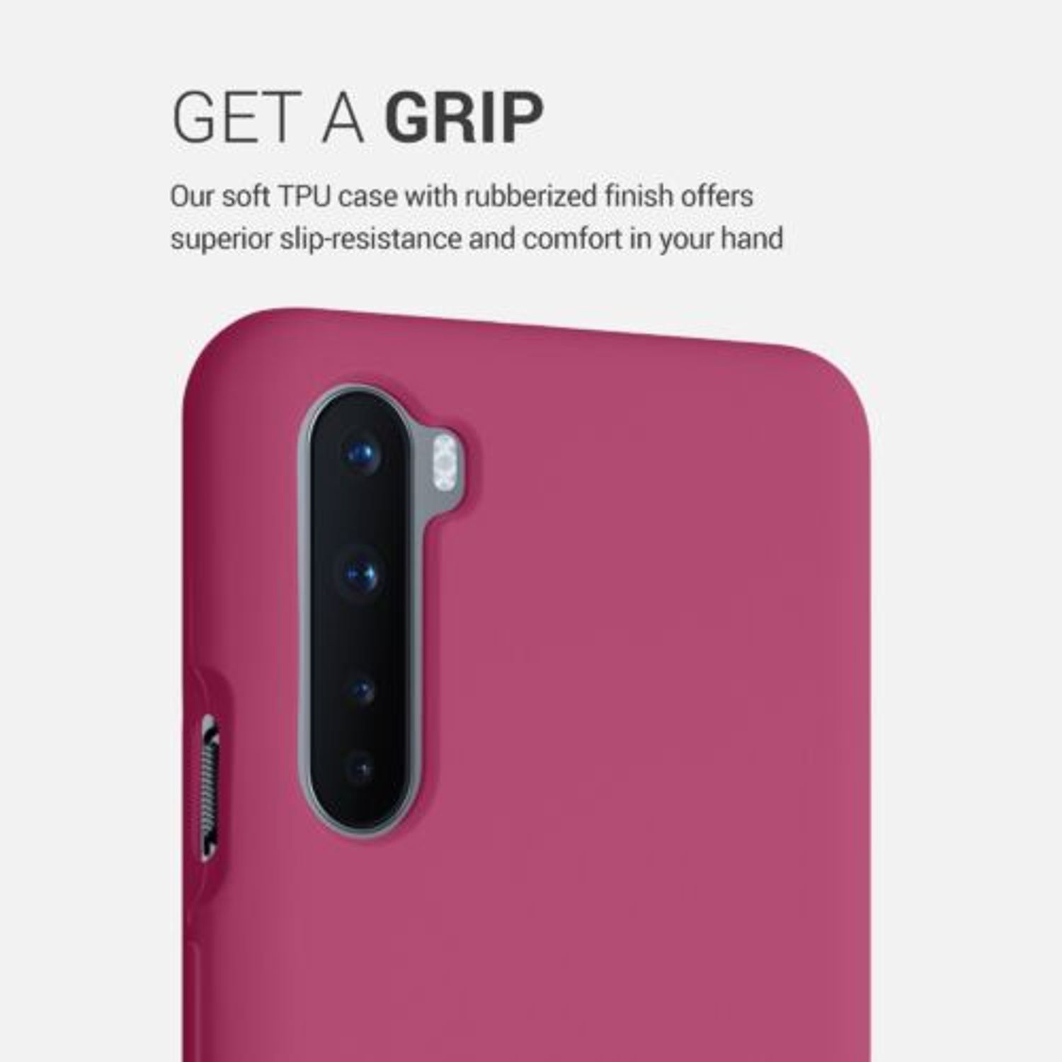 Husa pentru OnePlus Nord, Silicon, Roz, 51871.213 fotografia produsului View 4 L