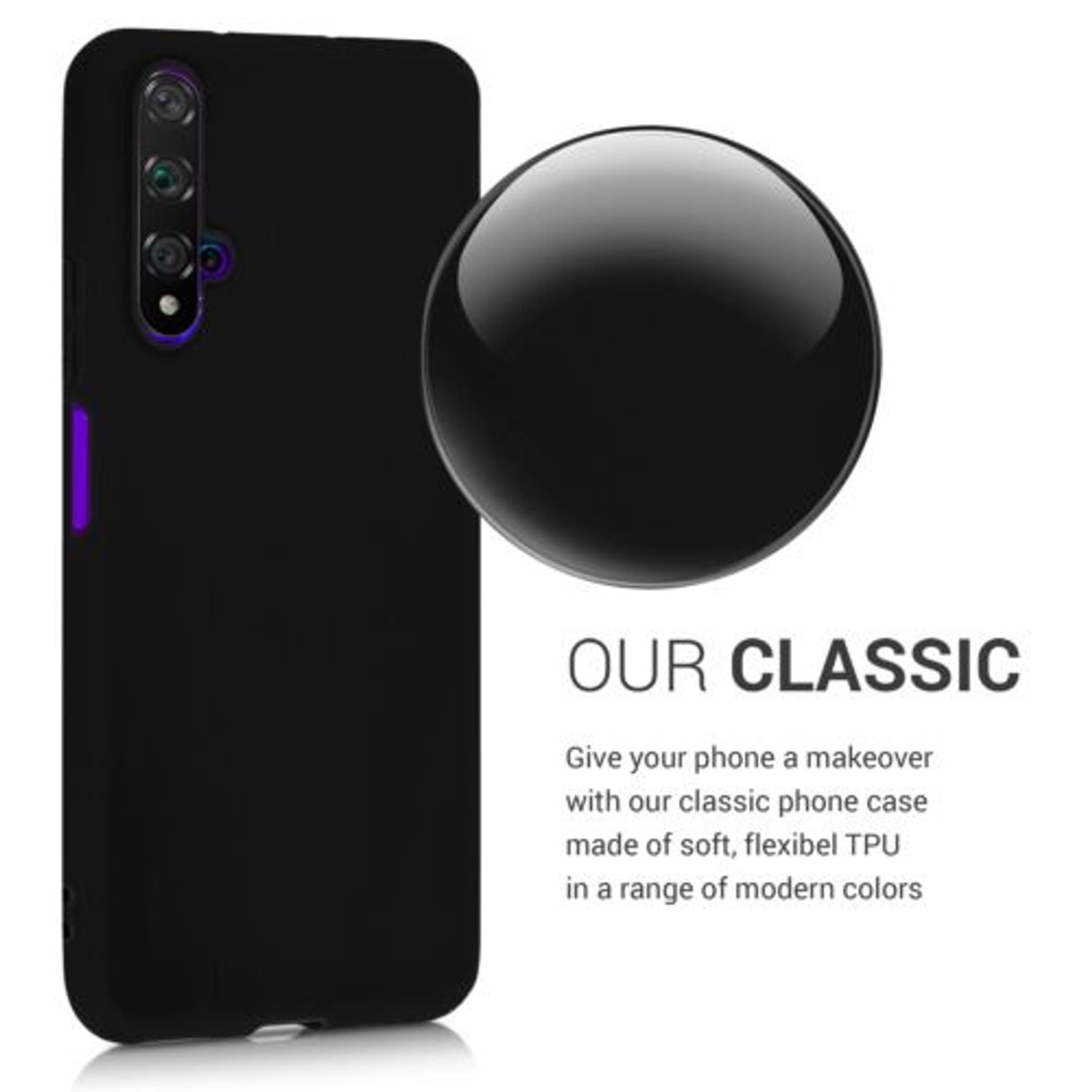 Husa pentru Huawei Nova 5T, Silicon, Negru, 51520.47 fotografia produsului View 4 L